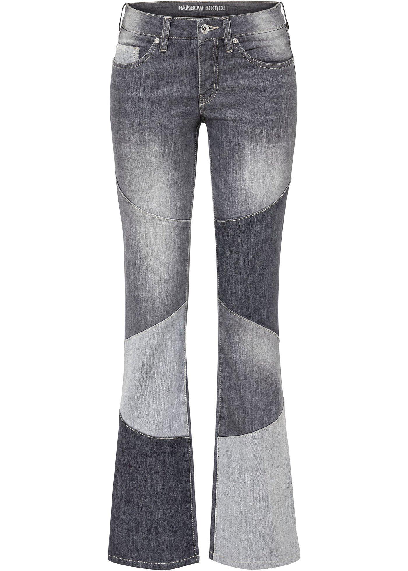 Jean évasé patchwork