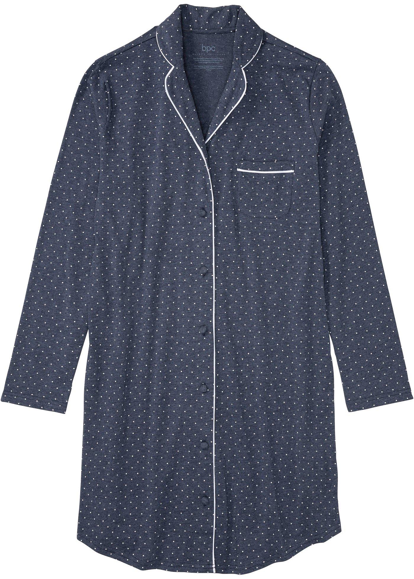 Chemise de nuit avec patte de boutonnage