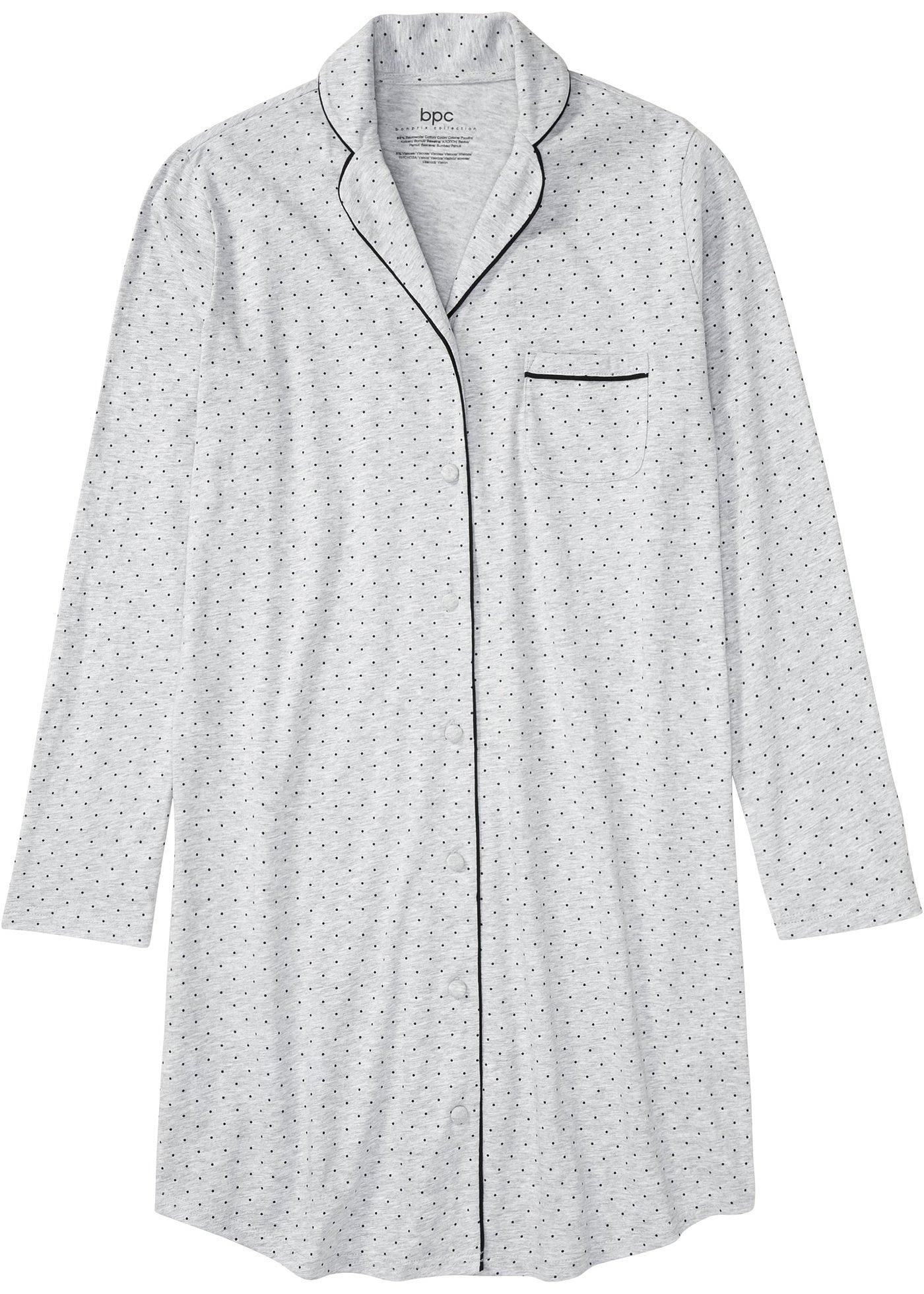 Chemise de nuit avec patte de boutonnage