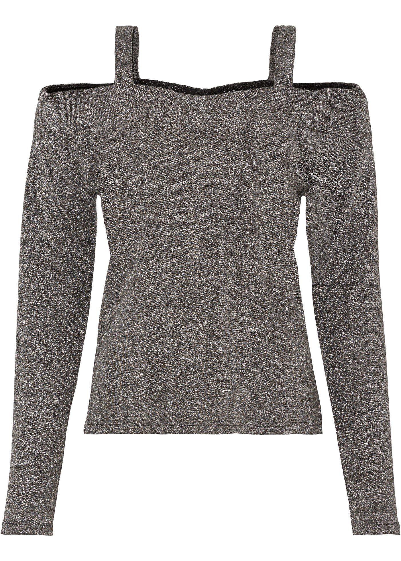 T-shirt épaules dénudées à paillettes