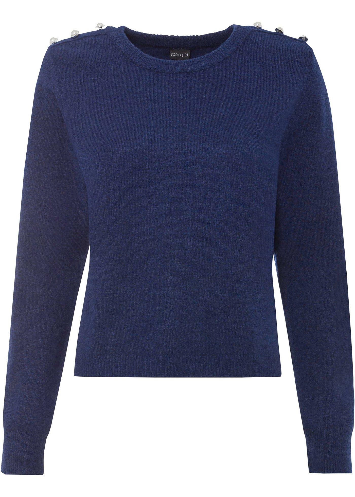 Pull avec boutons bijoux