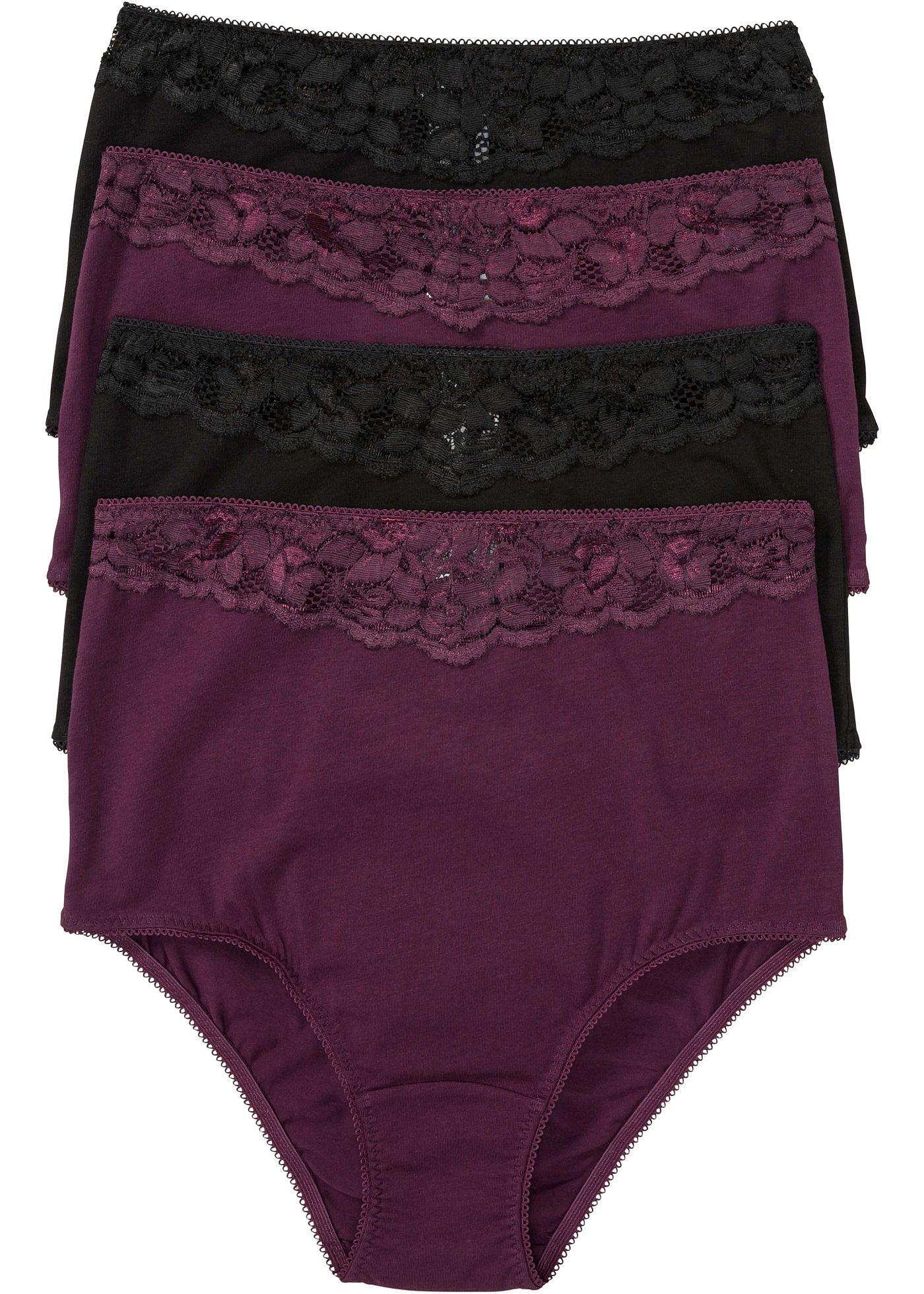 Lot de 4 slips taille haute