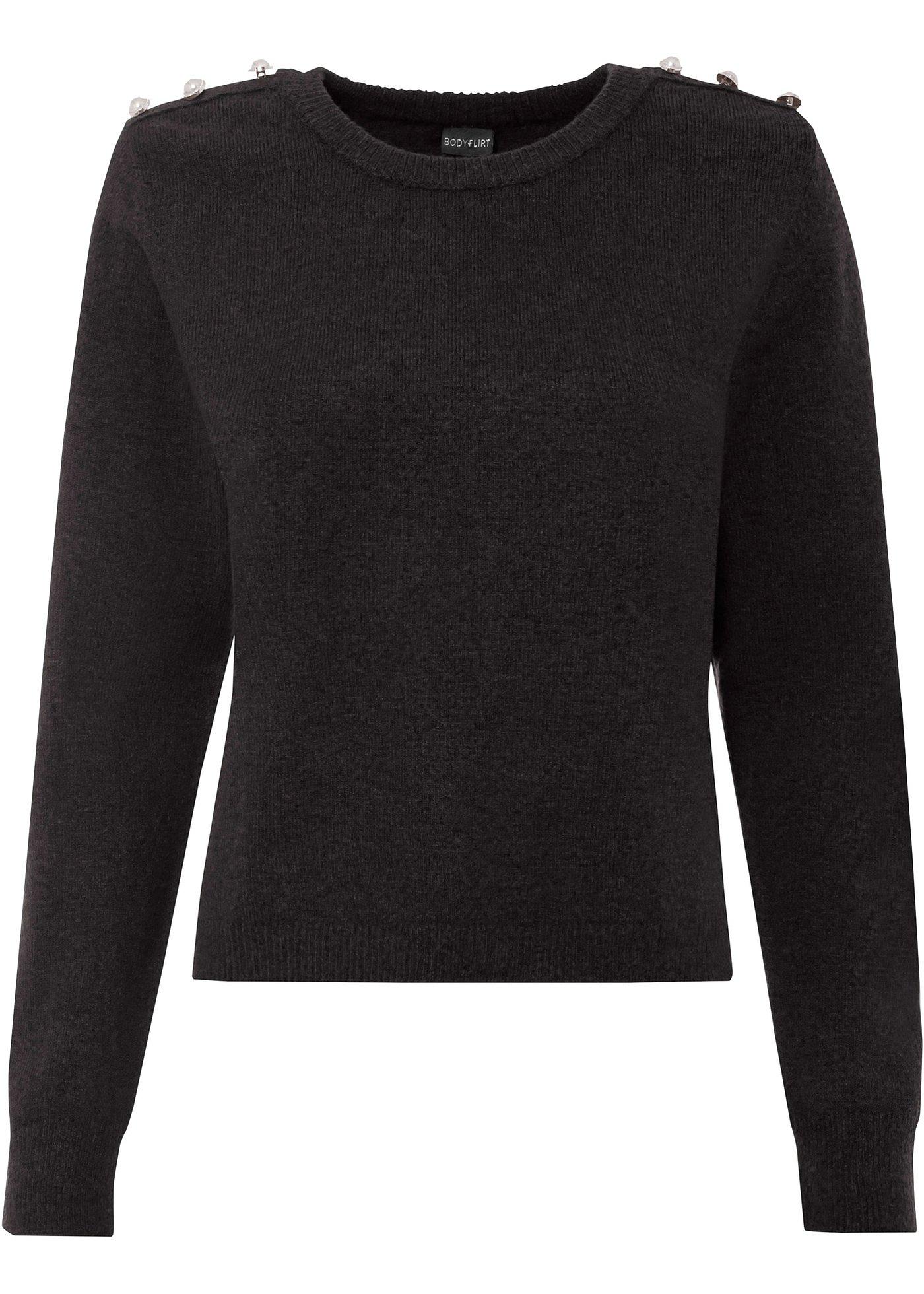 Pull avec boutons bijoux