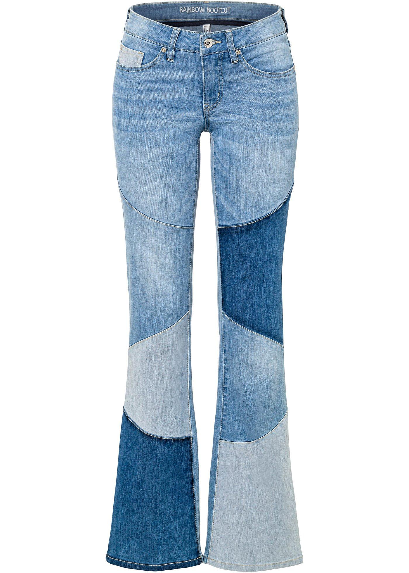 Jean évasé patchwork