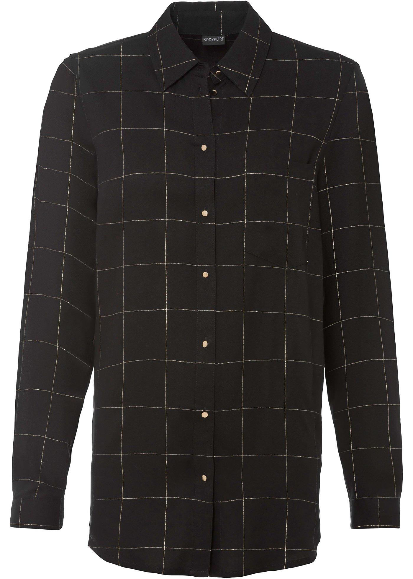 Chemisier à carreaux avec effet brillant