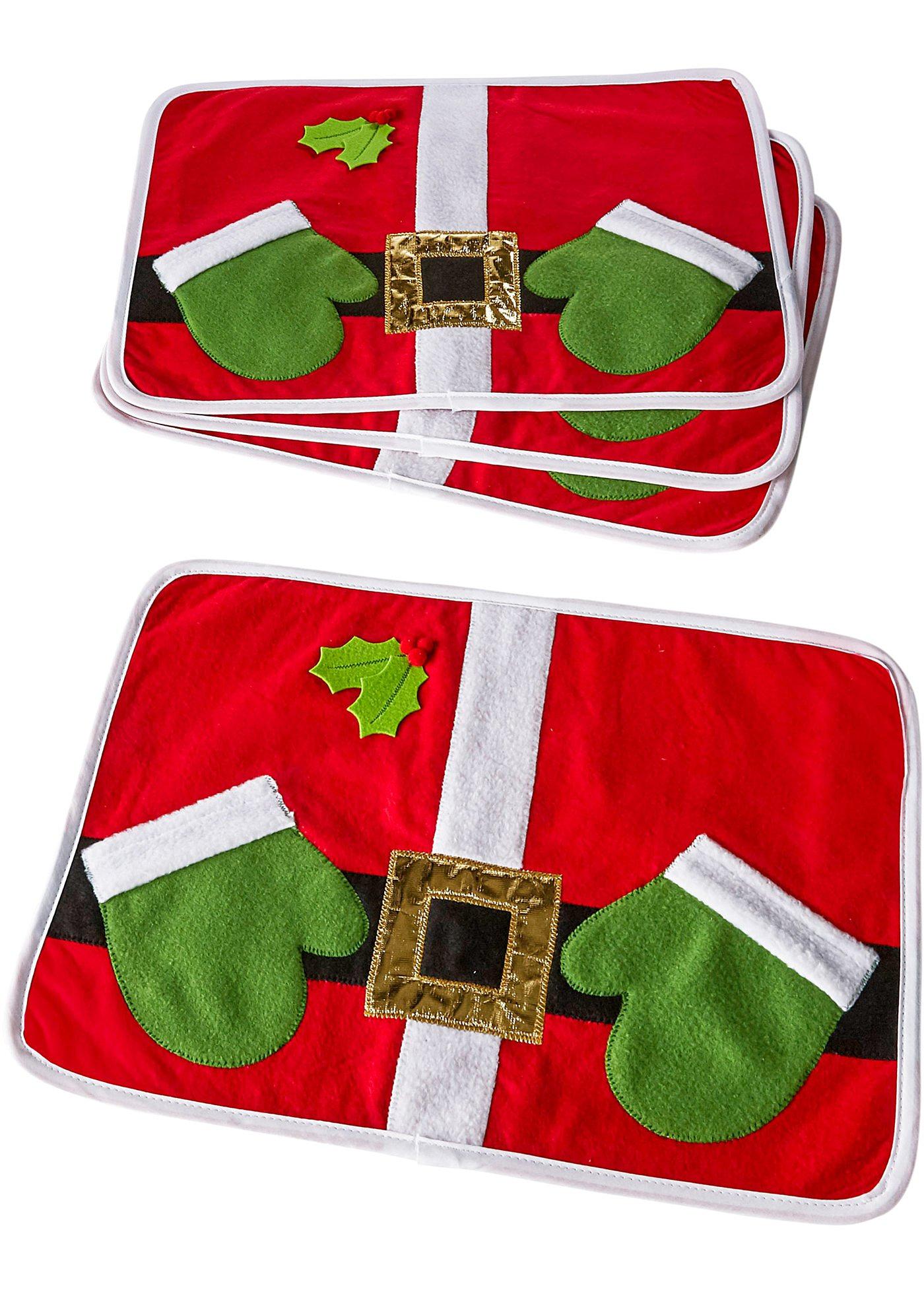 Lot de 4 sets de table avec porte-couverts