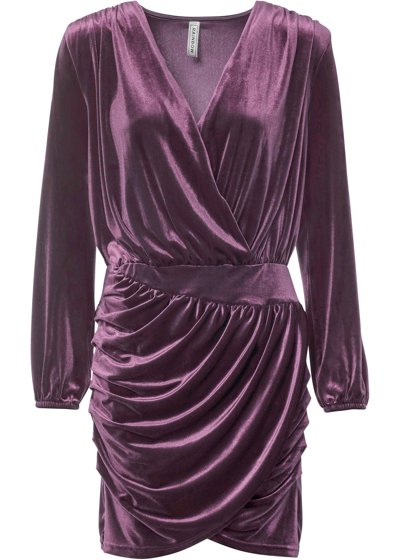 Robe portefeuille en velours