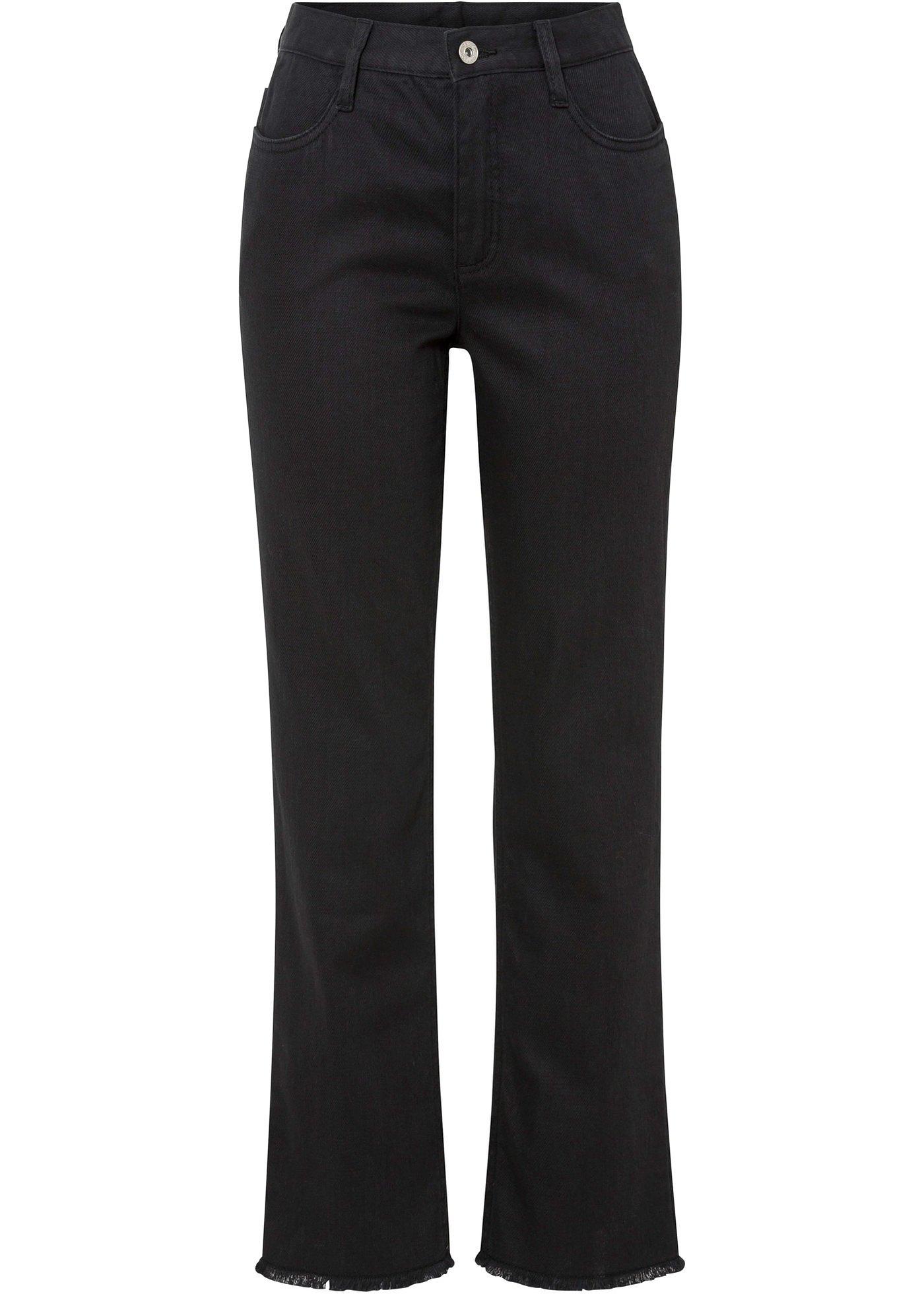 Pantalon twill avec base effilochée