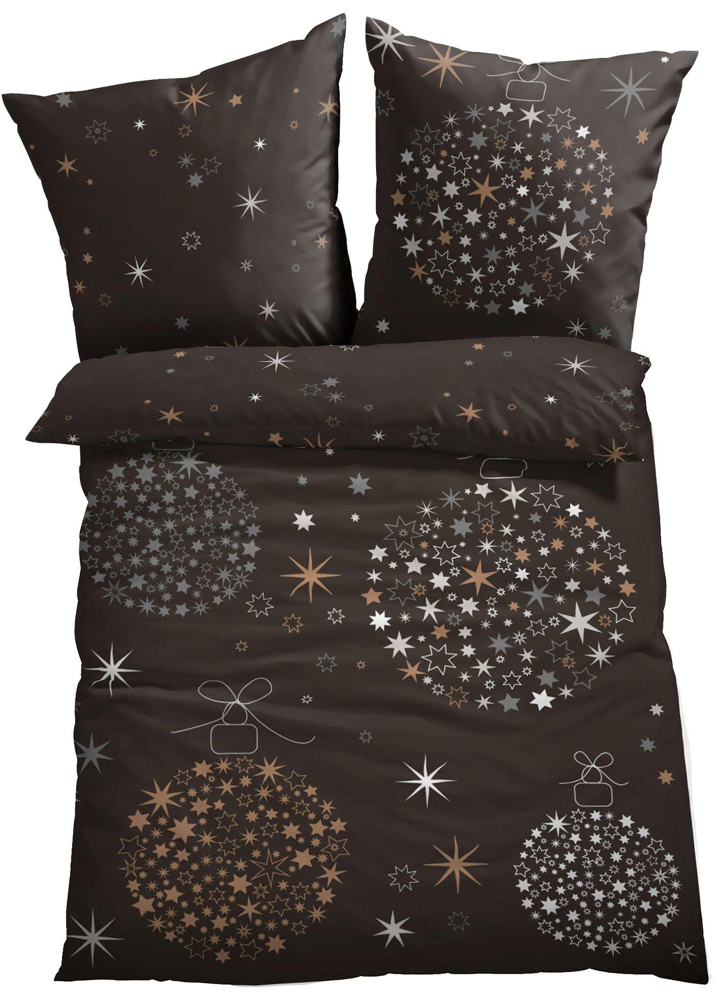 Parure de lit réversible avec boules de Noël