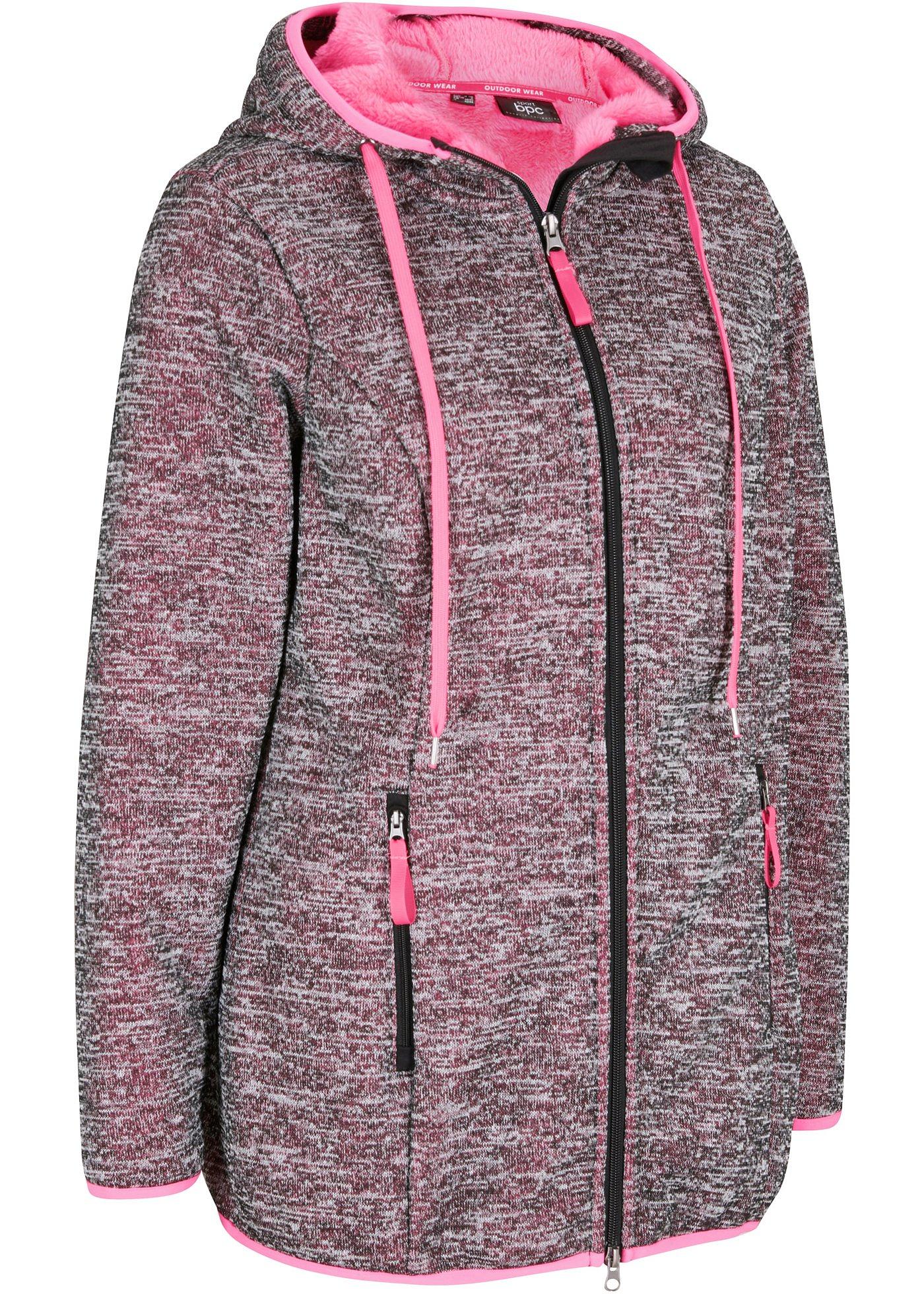 Veste en polaire peluche, manches longues