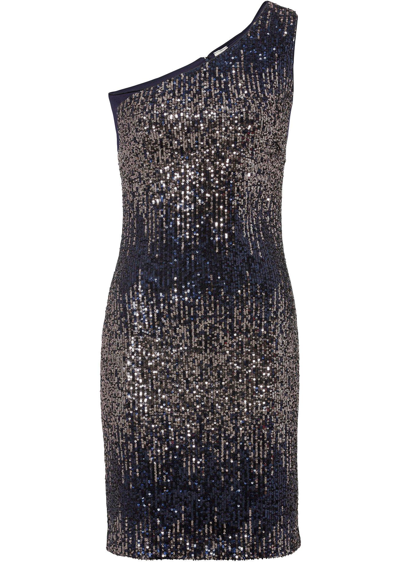 Robe une épaule avec paillettes