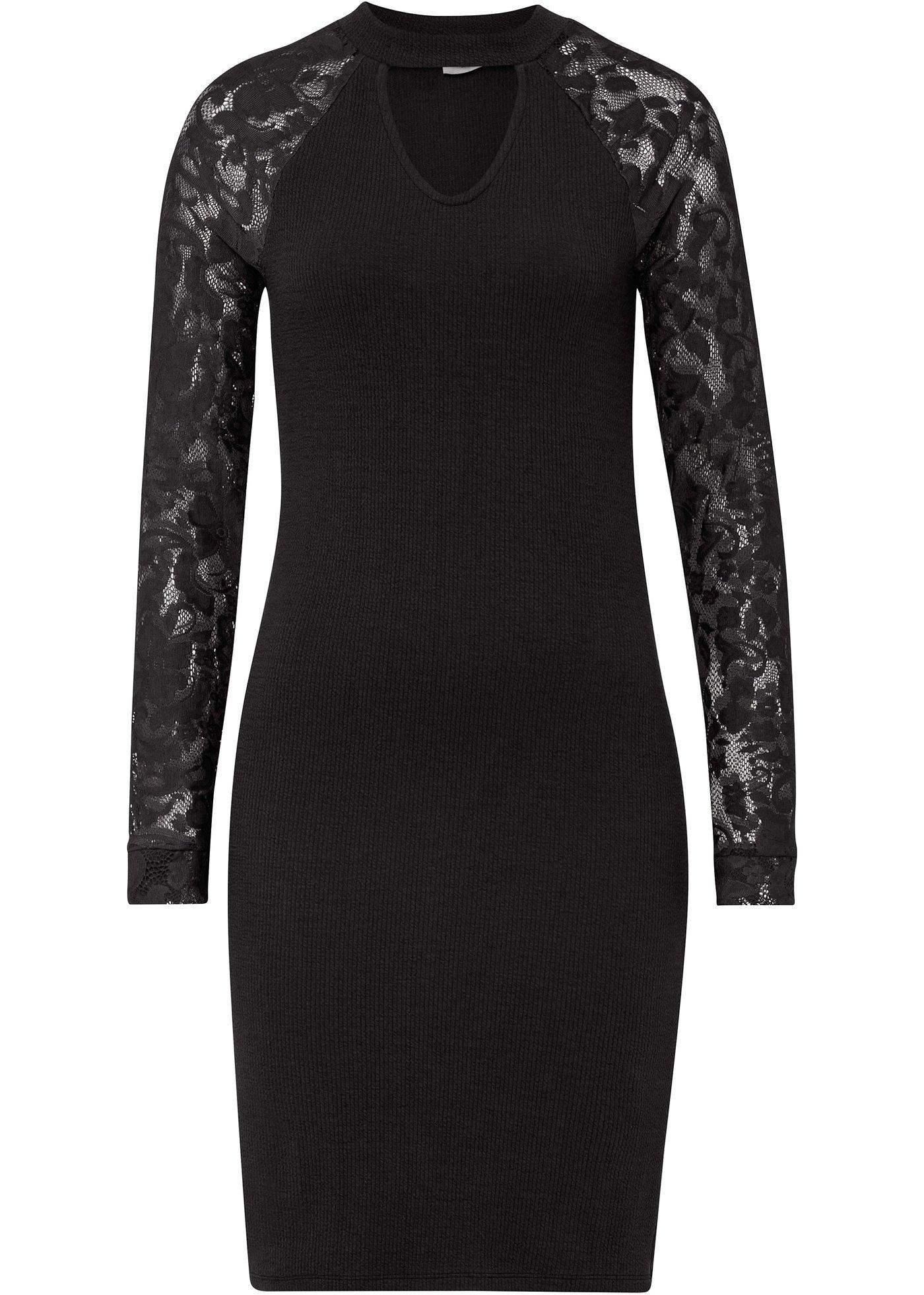 Robe en maille à dentelle