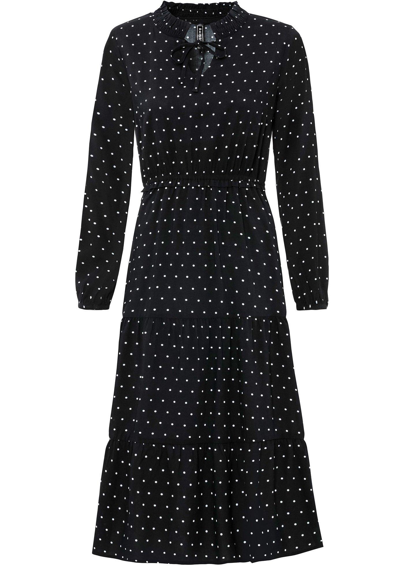 Robe midi à pois en viscose durable