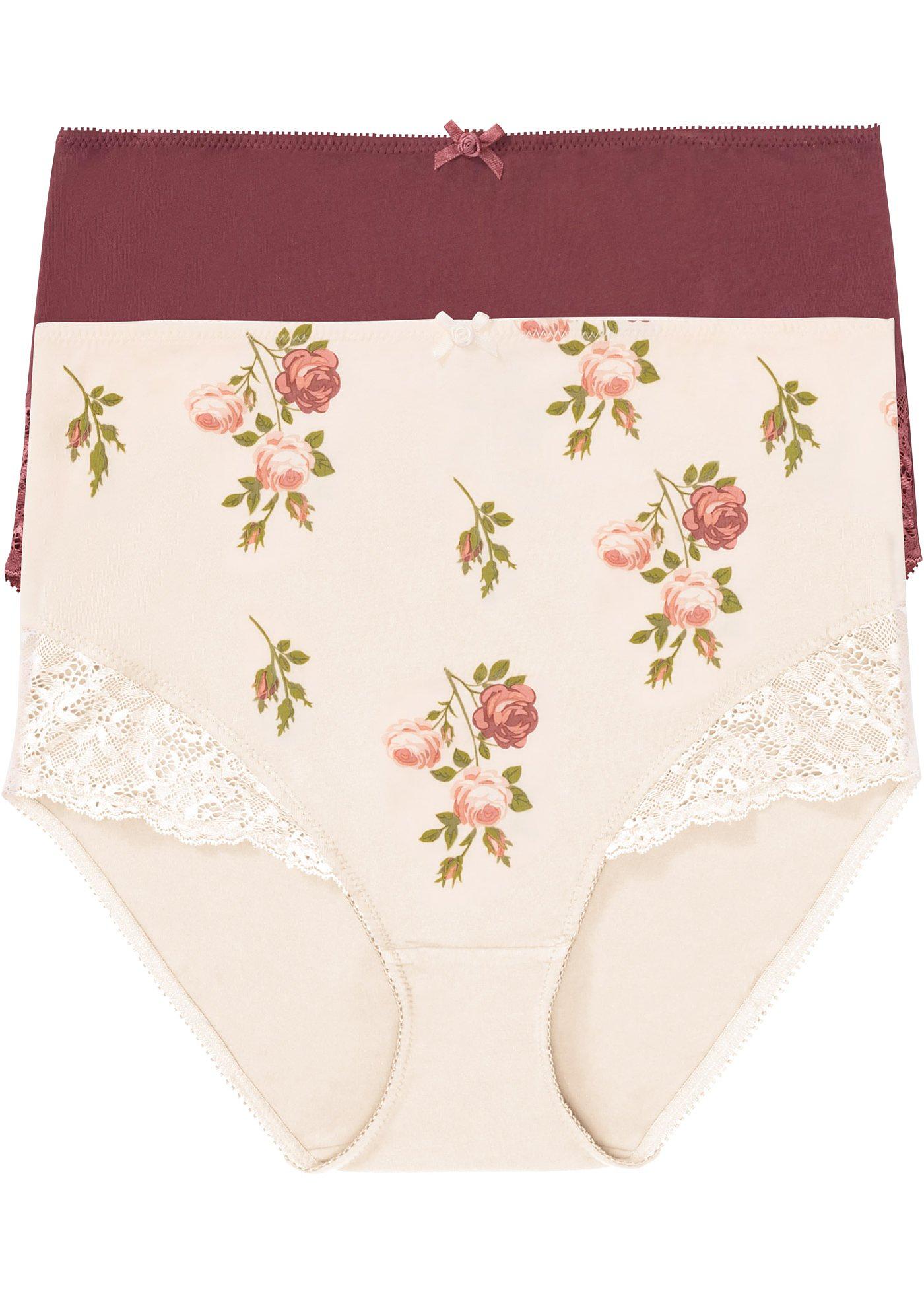 Lot de 2 slips taille haute avec coton bio