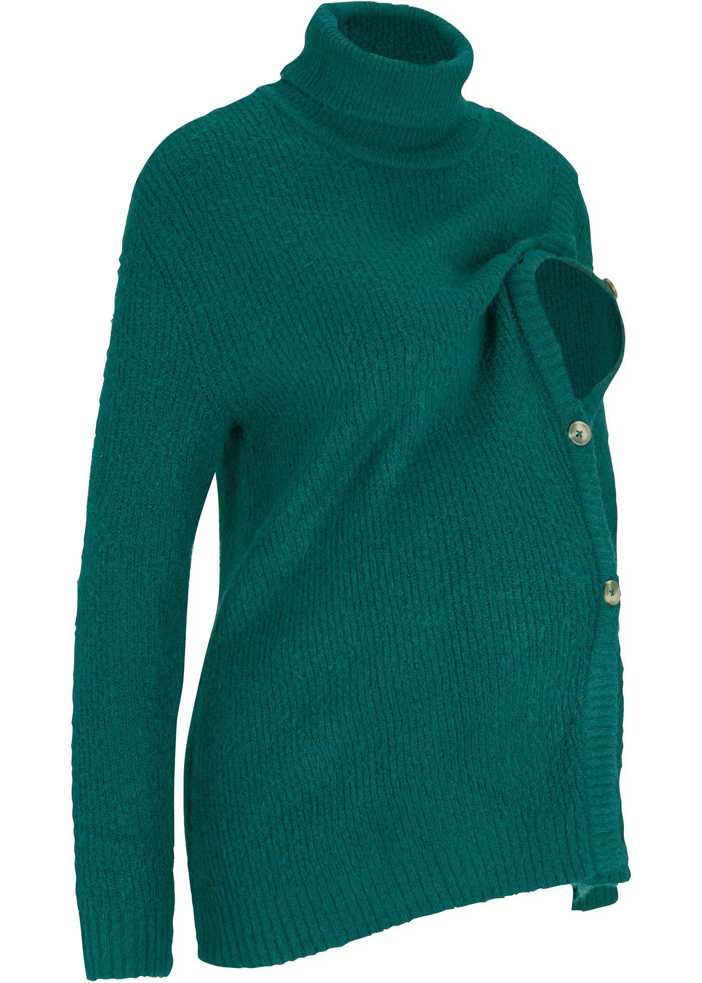 Pull de grossesse long avec fonction allaitement