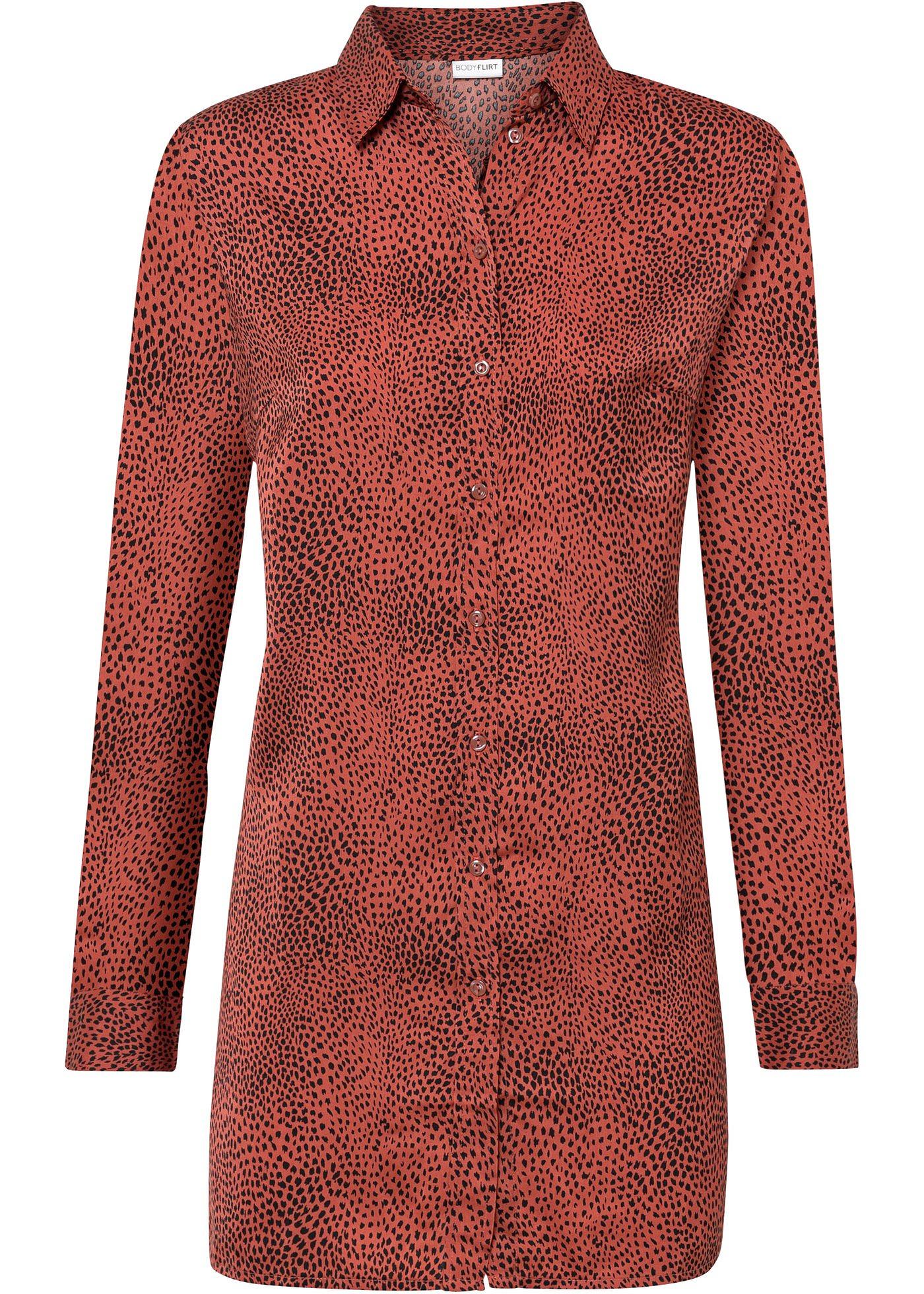 Chemisier long en satin avec polyester recyclé