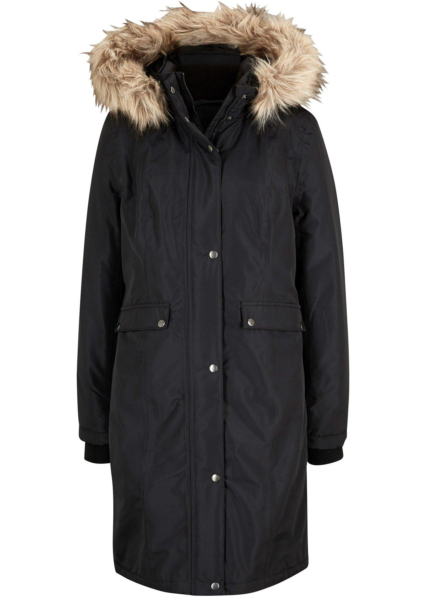 Manteau thermo fonctionnel avec fausse fourrure et capuche