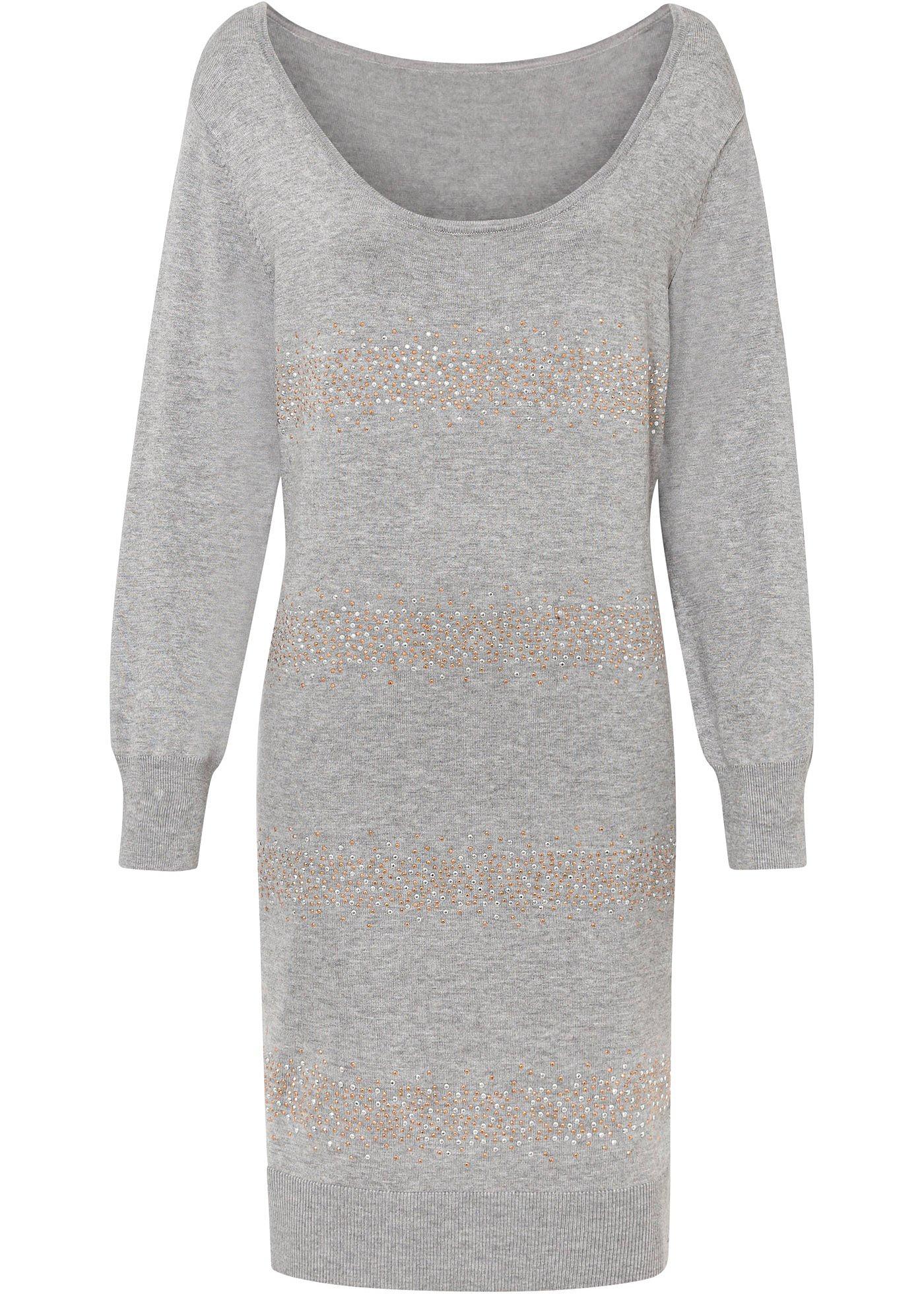 Robe en maille avec application en strass