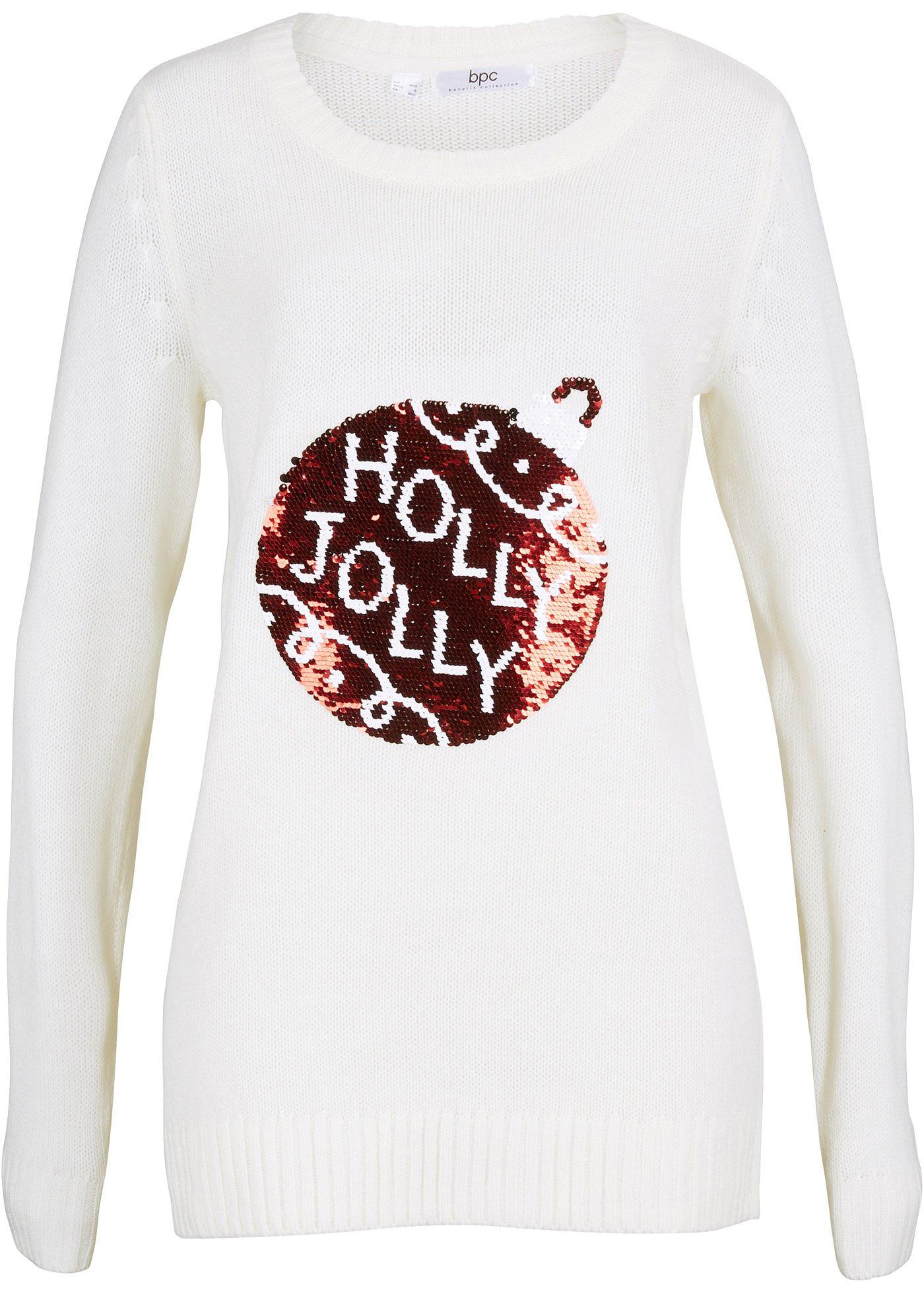 Pull de Noël avec paillettes réversibles