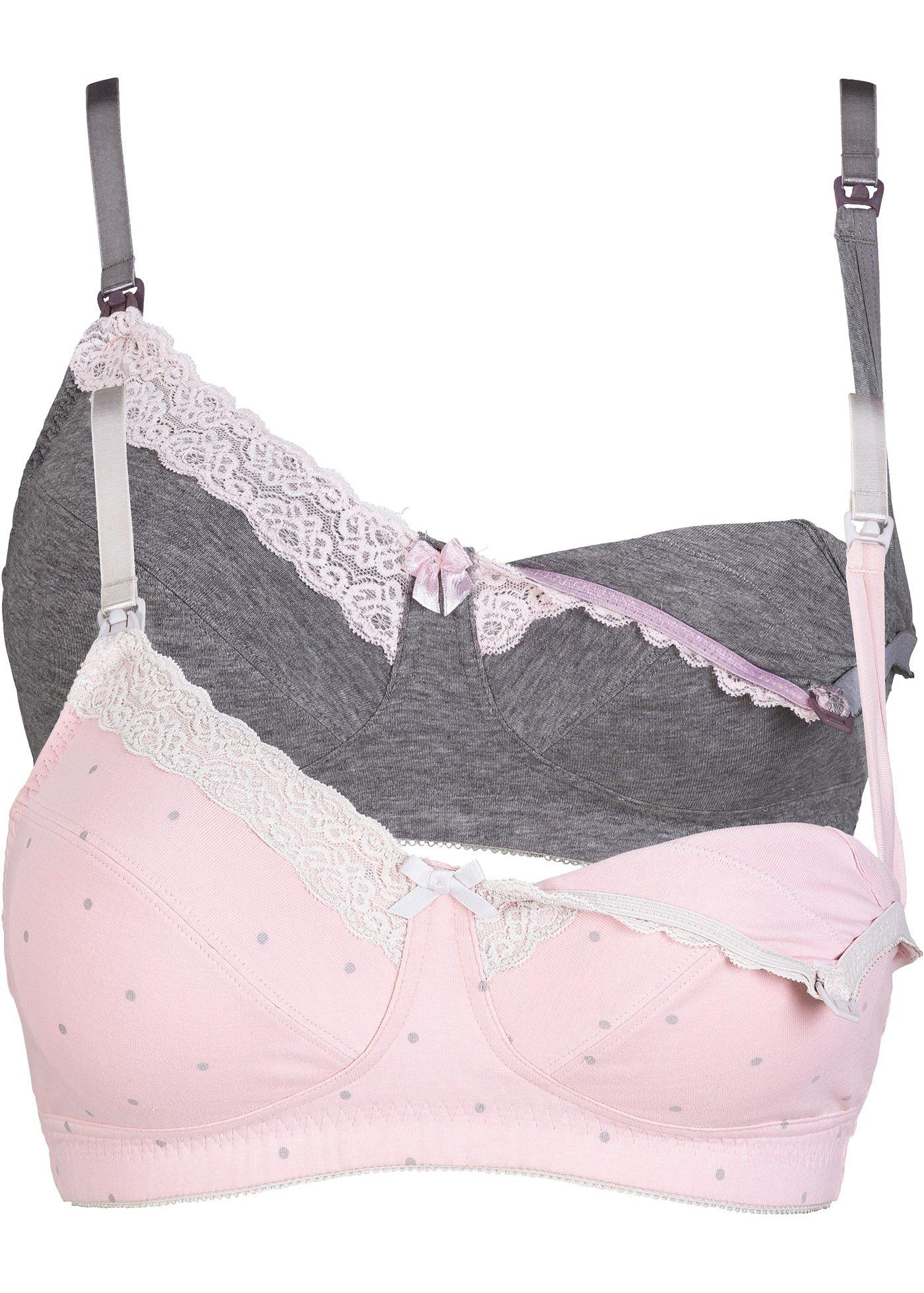 Lot de 2 soutiens-gorge d'allaitement en coton bio