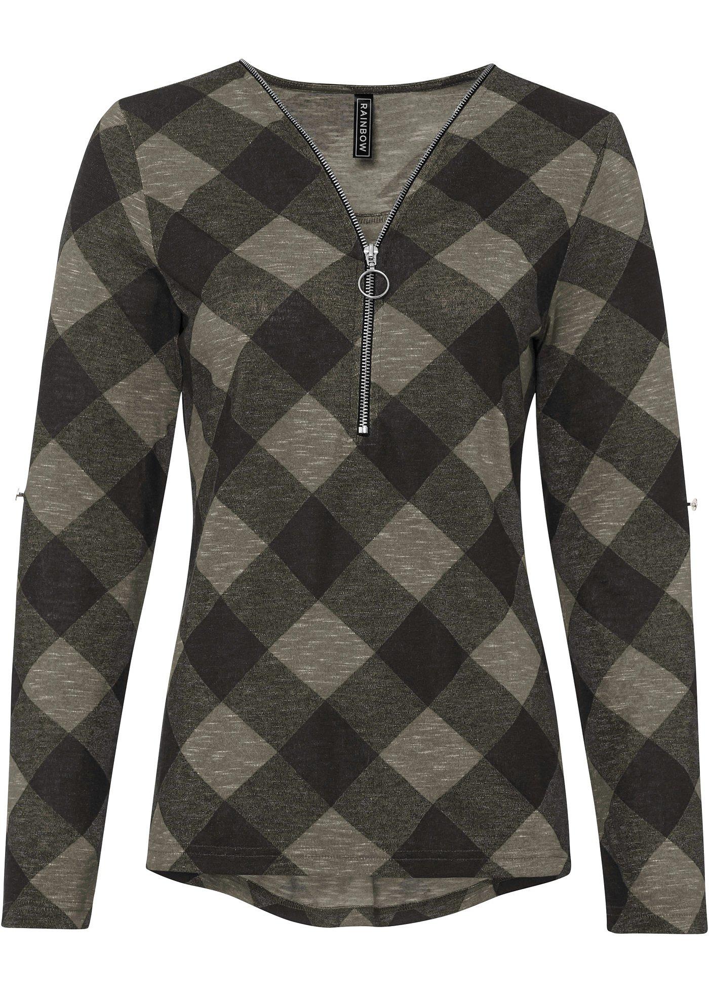 T-shirt manches longues zippé