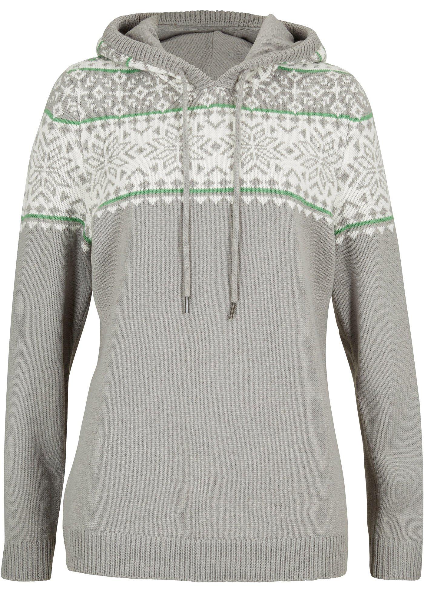 Pull en maille à capuche