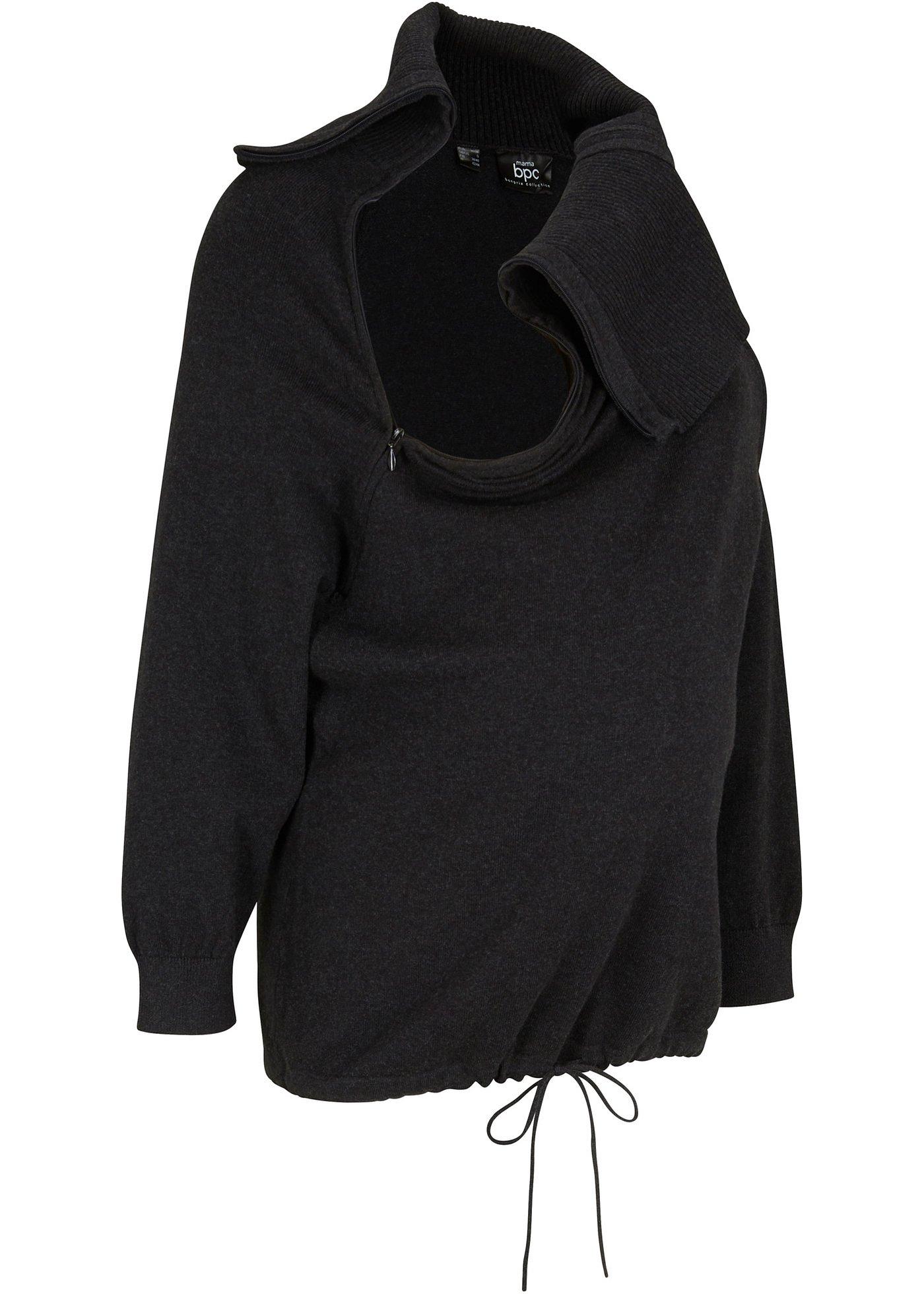 Pull de grossesse à col roulé avec fonction allaitement