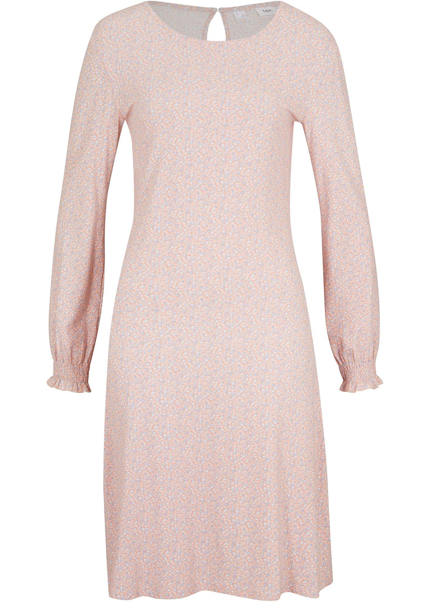 Robe en jersey avec viscose durable et smock aux manches