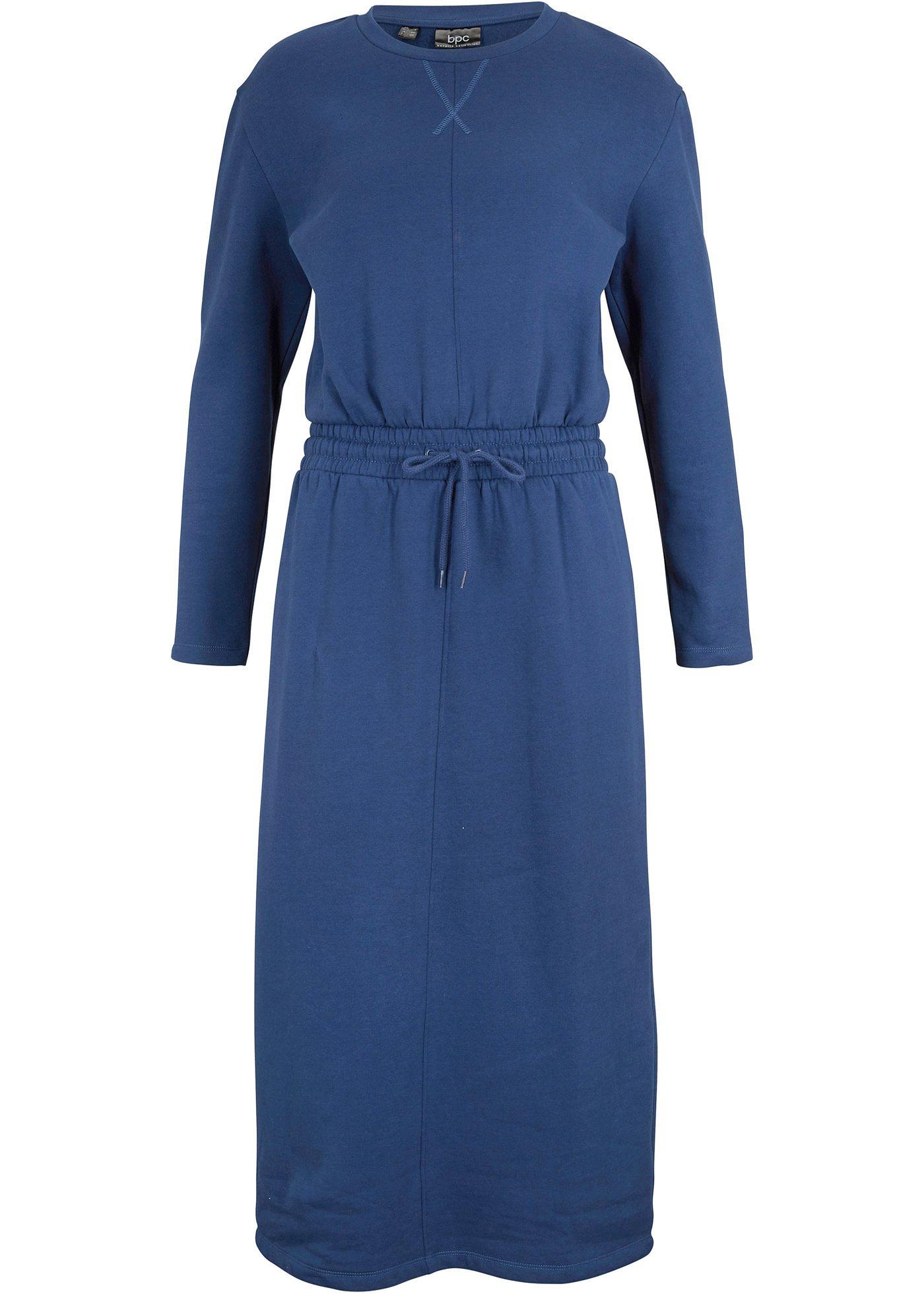 Robe sweat avec cordon, manches longues