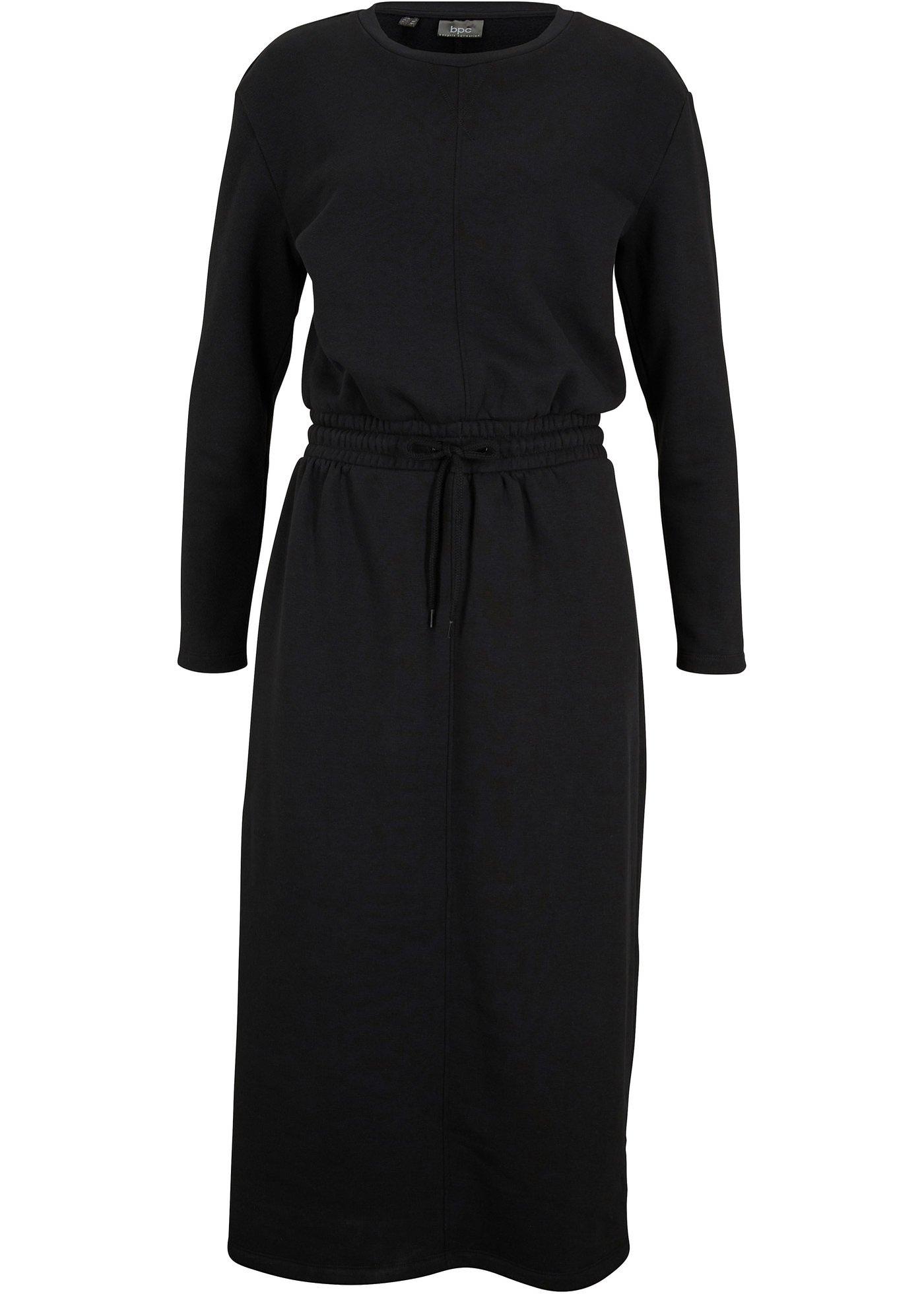 Robe sweat avec cordon, manches longues