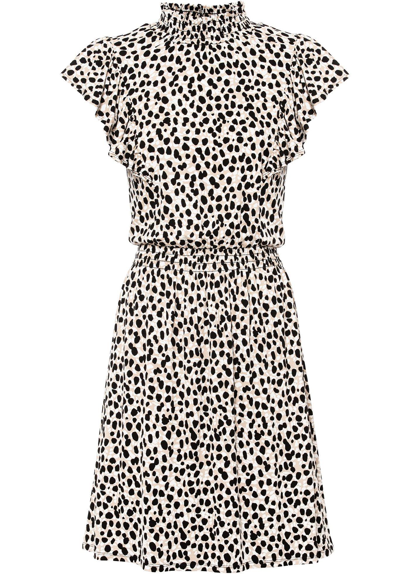 Robe en jersey imprimée à volants