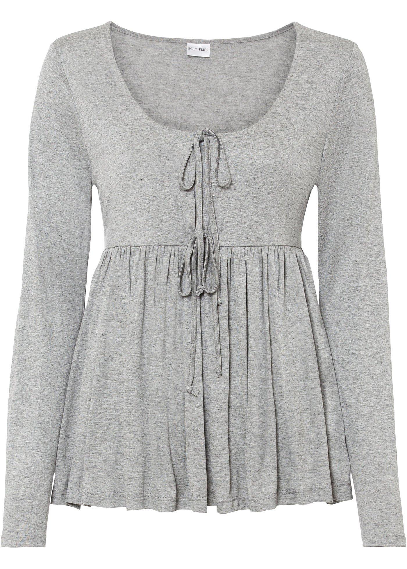 T-shirt manches longues avec lien à nouer