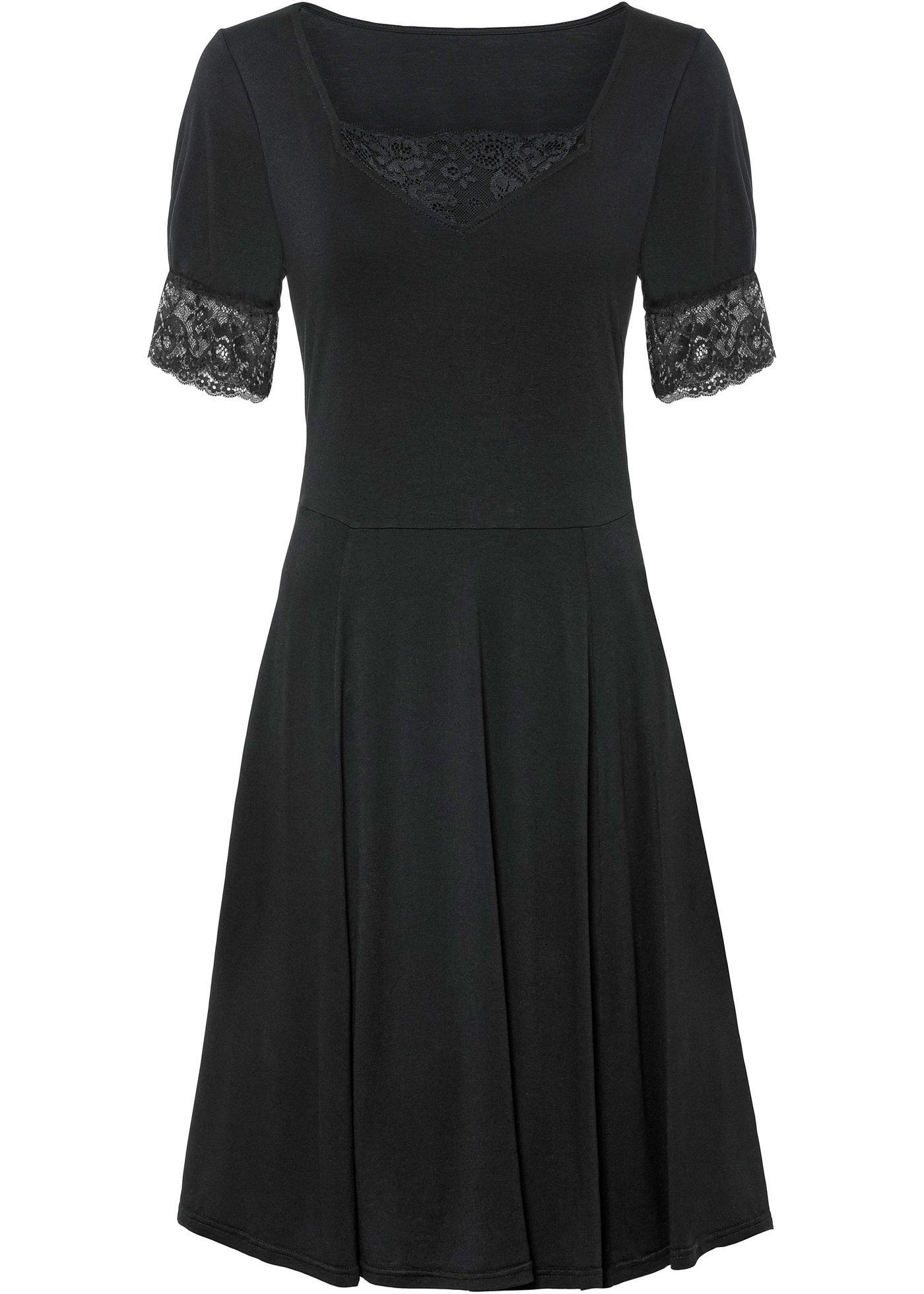 Robe en jersey à dentelle