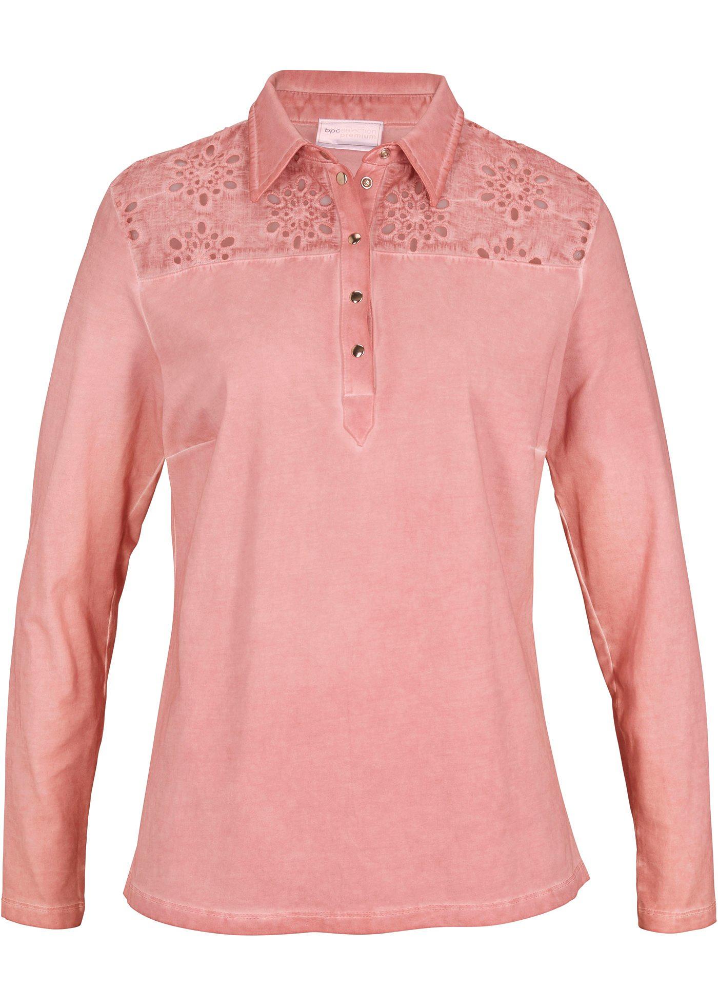 T-shirt blouse à broderie ajourée