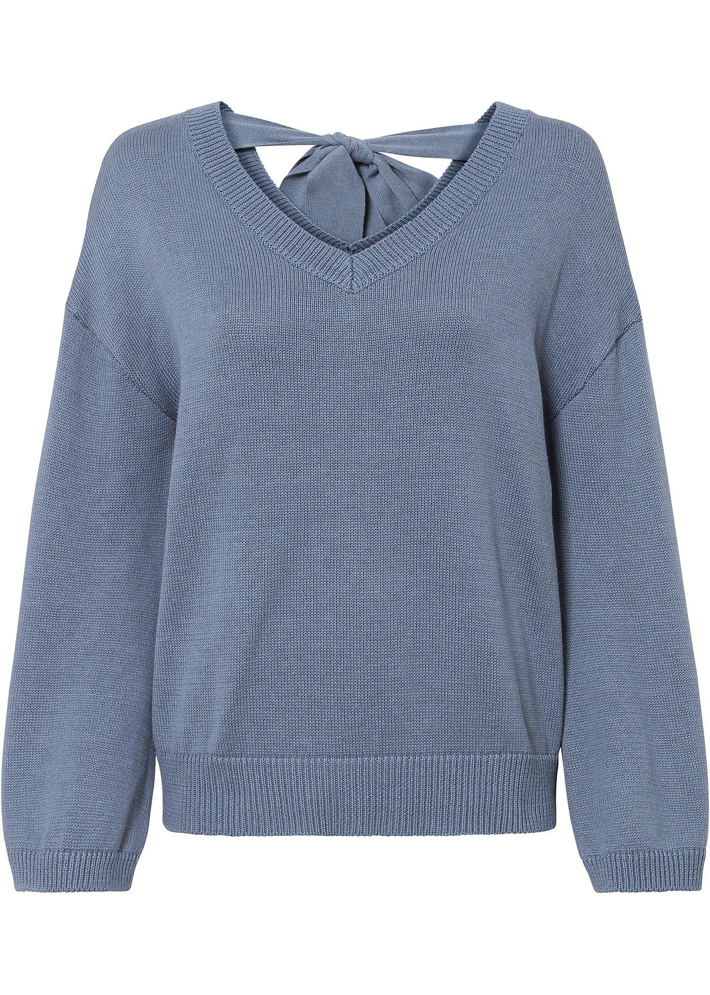 Pull à détail nœud et manches amples