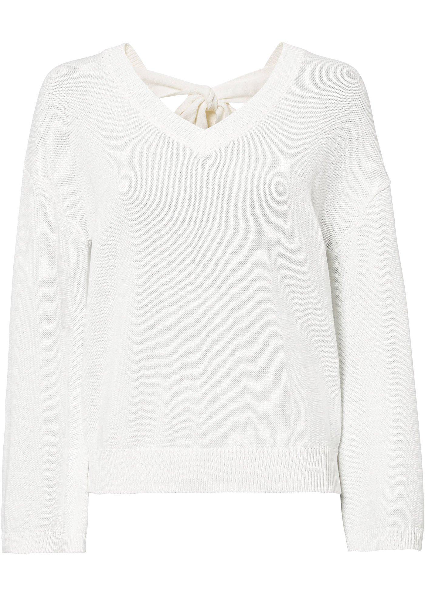 Pull à détail nœud et manches amples