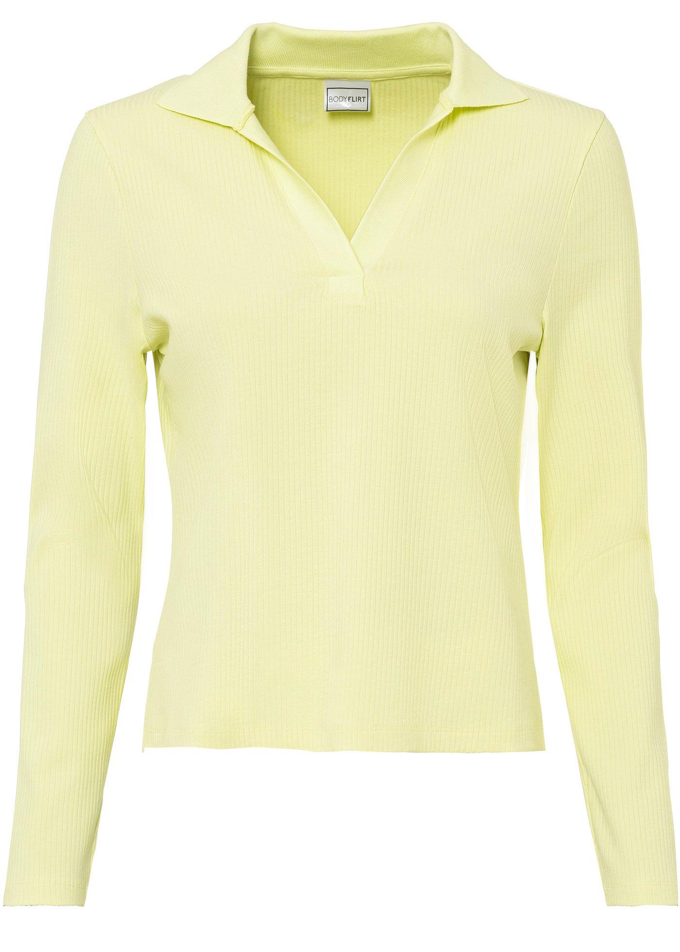 T-shirt côtelé avec col polo