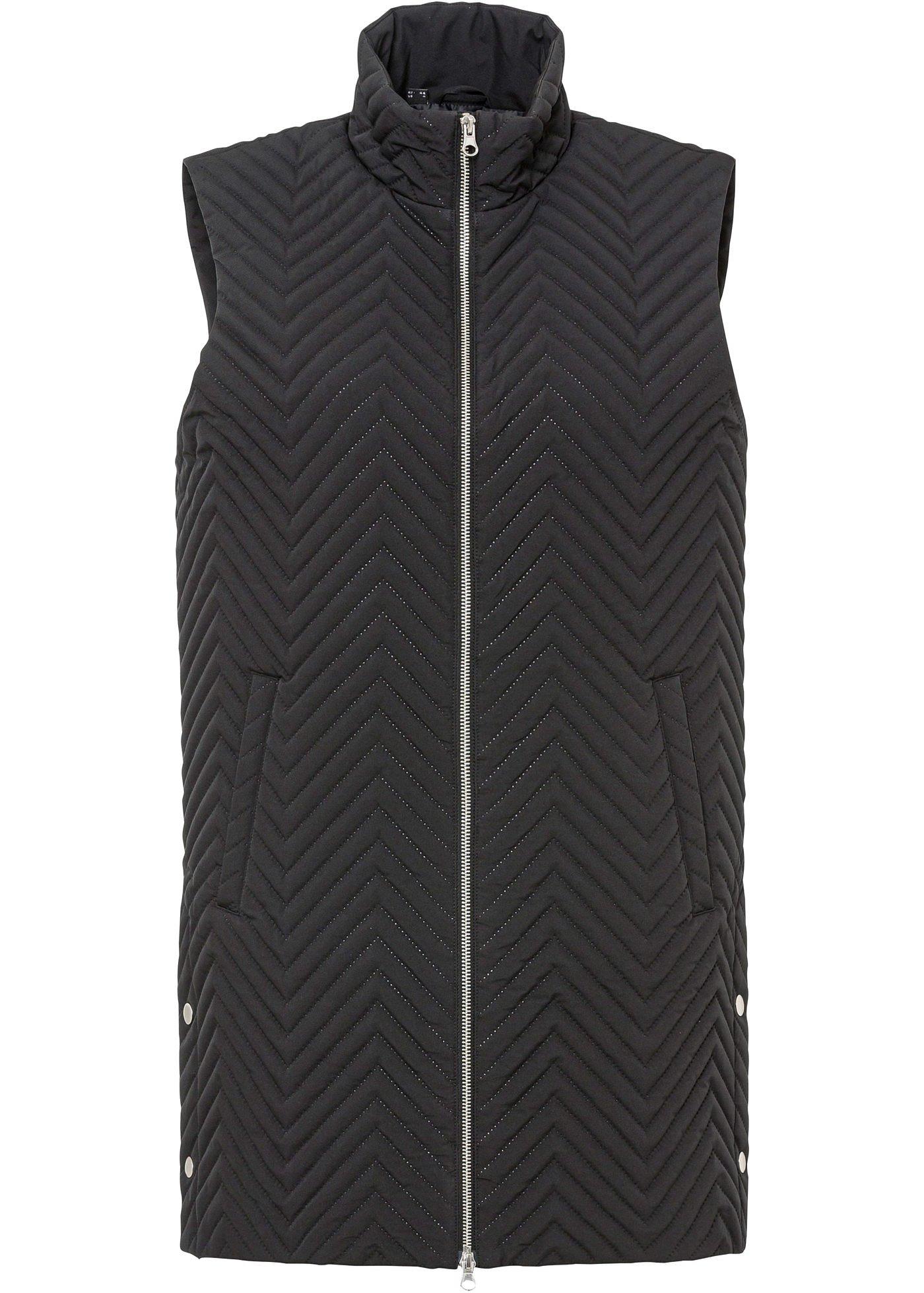 Gilet long sans manches matelassé