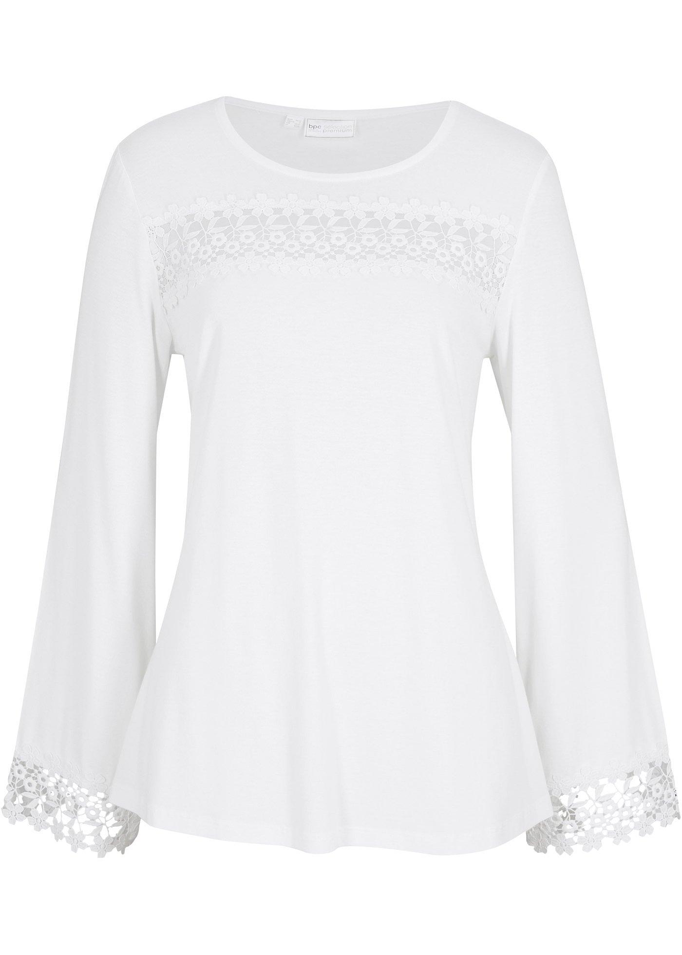 T-shirt en viscose durable avec dentelle