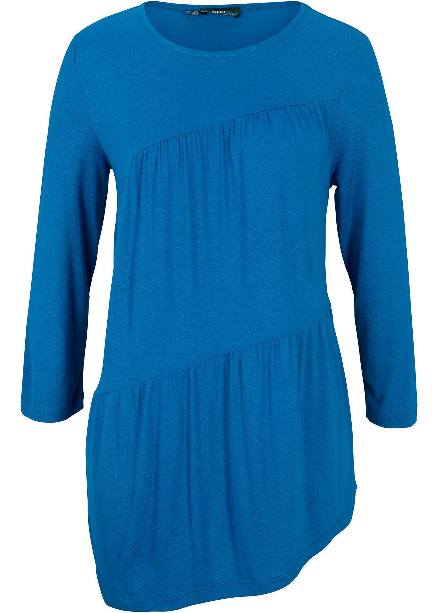 T-shirt à volants en diagonale, manches 3/4