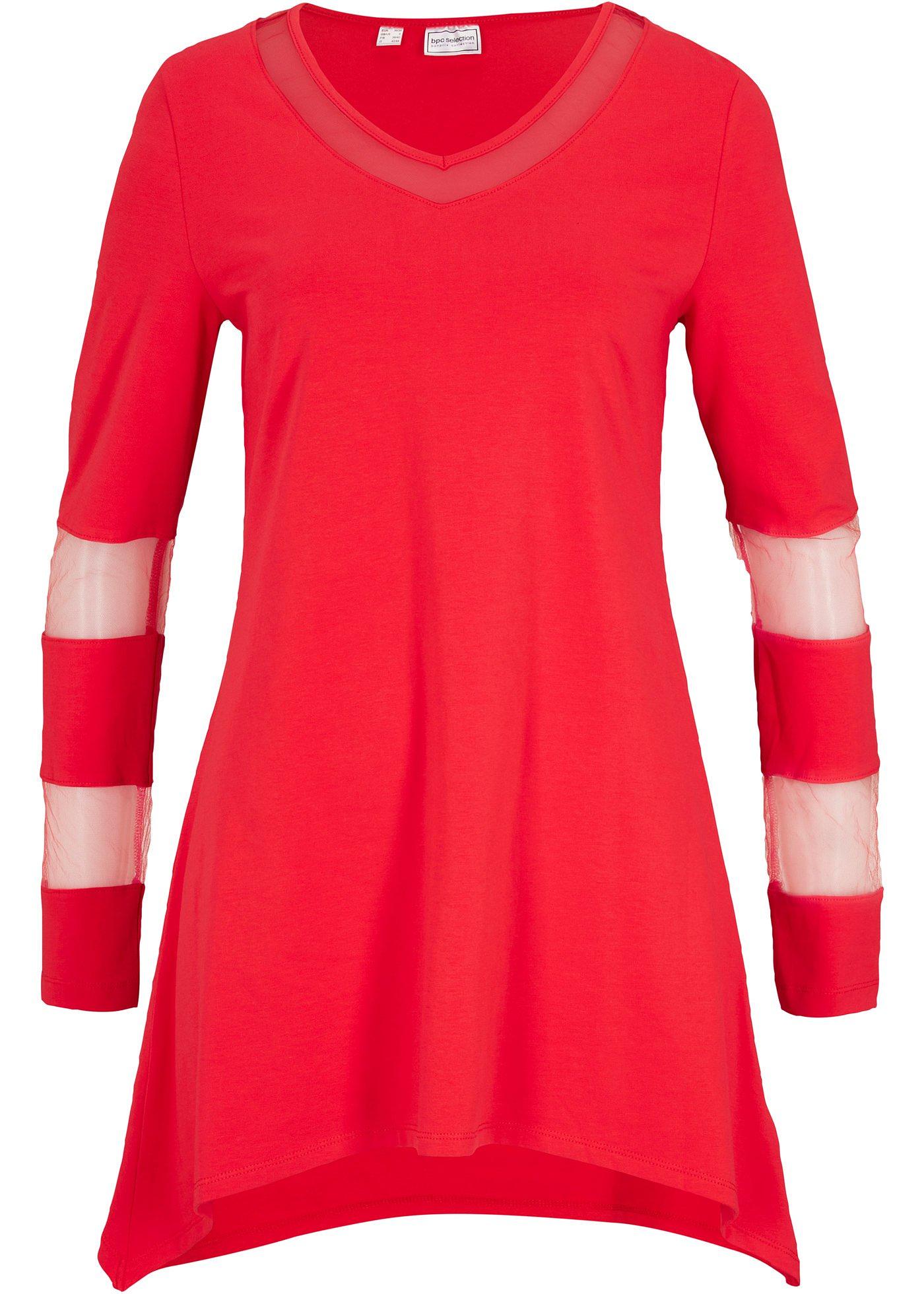 T-shirt long avec mesh