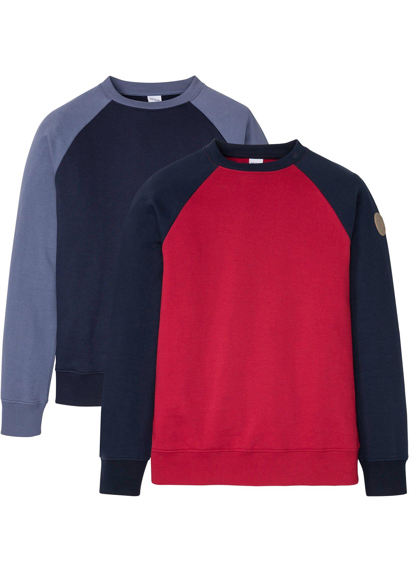 Lot de 2 sweat-shirts à manches raglan