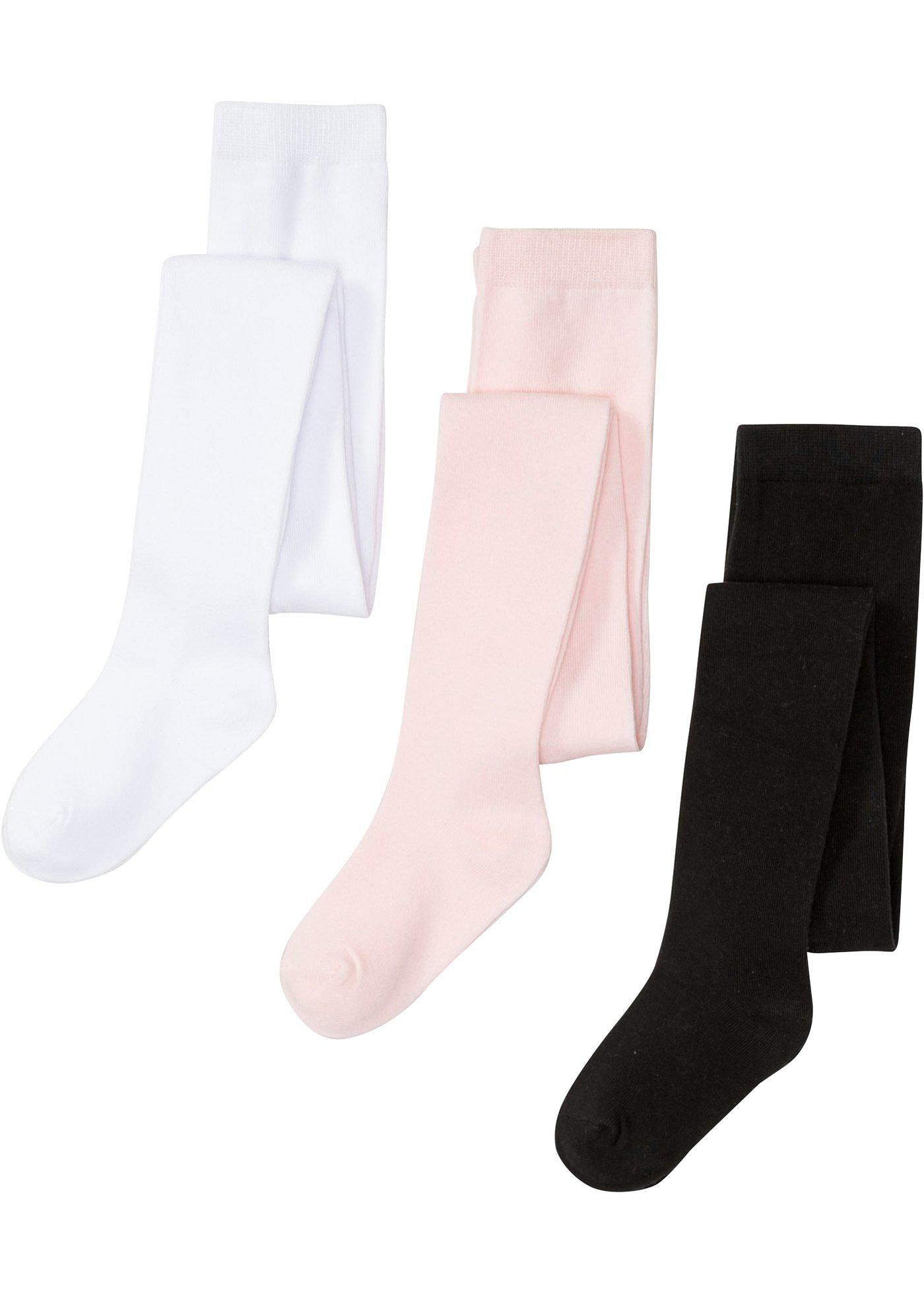 Lot de 3 collants enfant avec coton bio