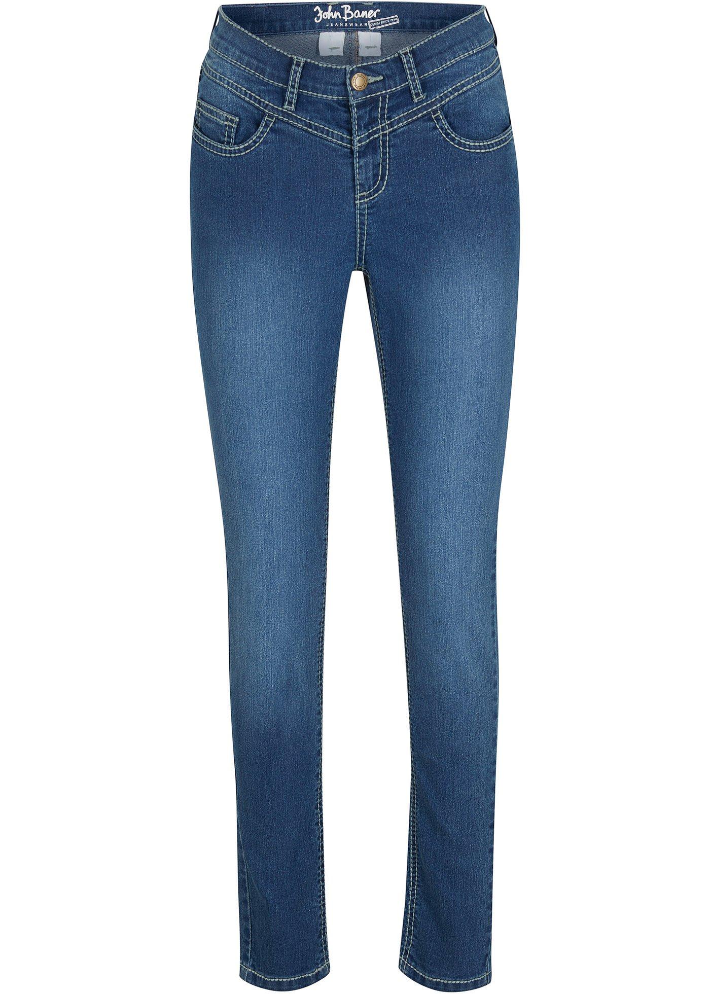 Jean extensible Slim Fit avec coutures contrastantes