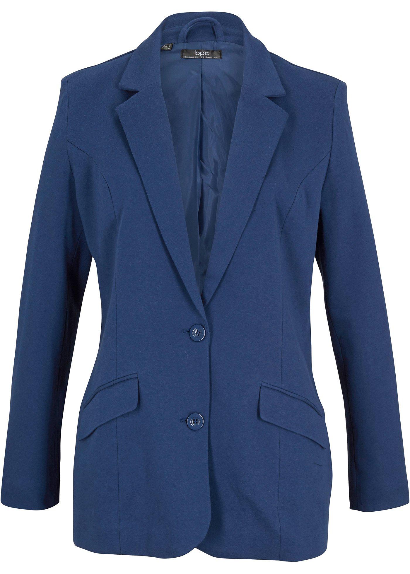 Blazer long en jersey coton style boyfriend