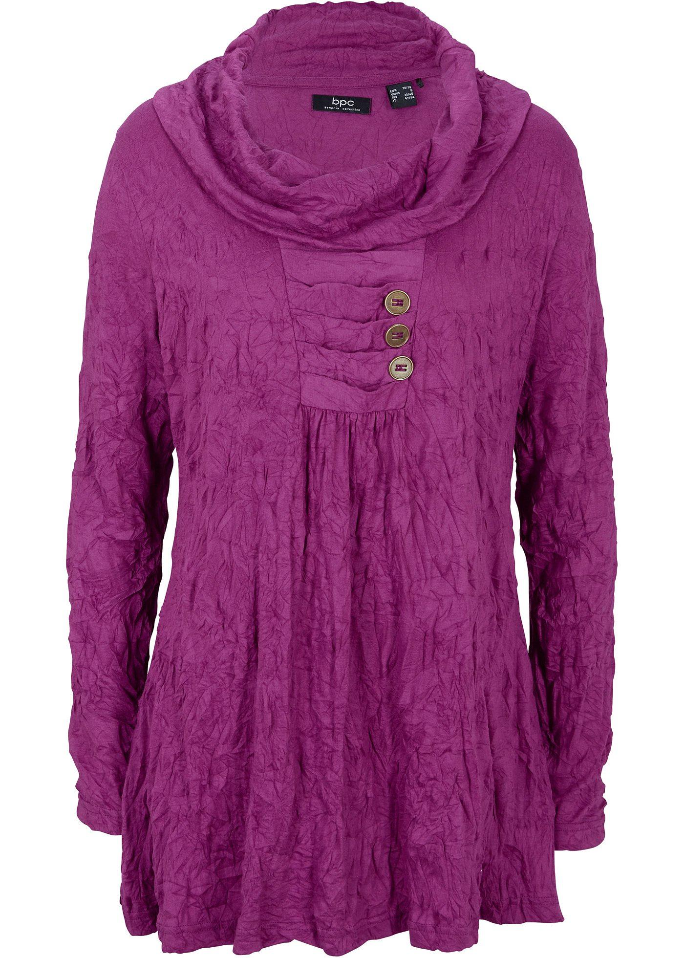 Tunique froissée, manches longues