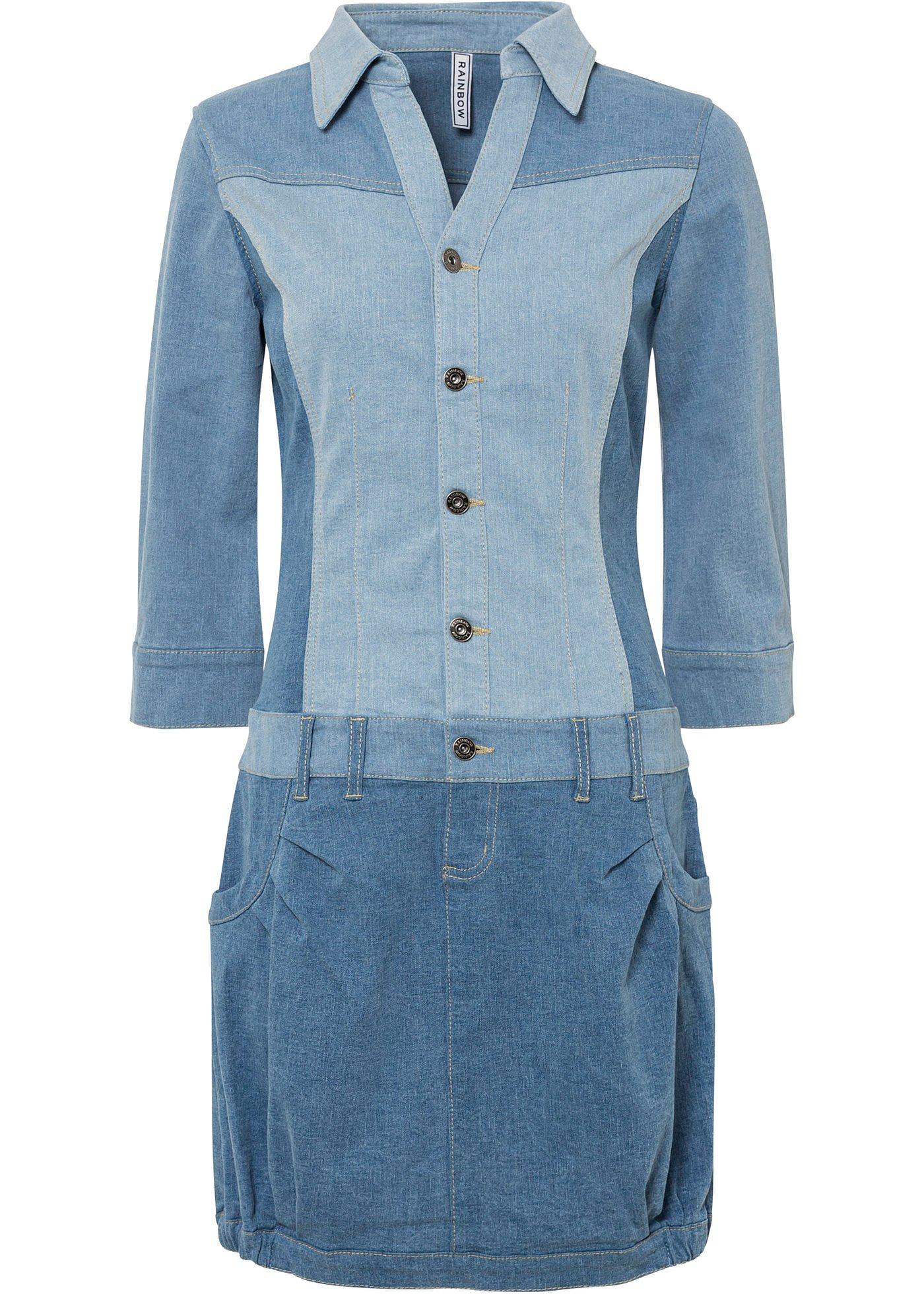 Robe en jean multicolore