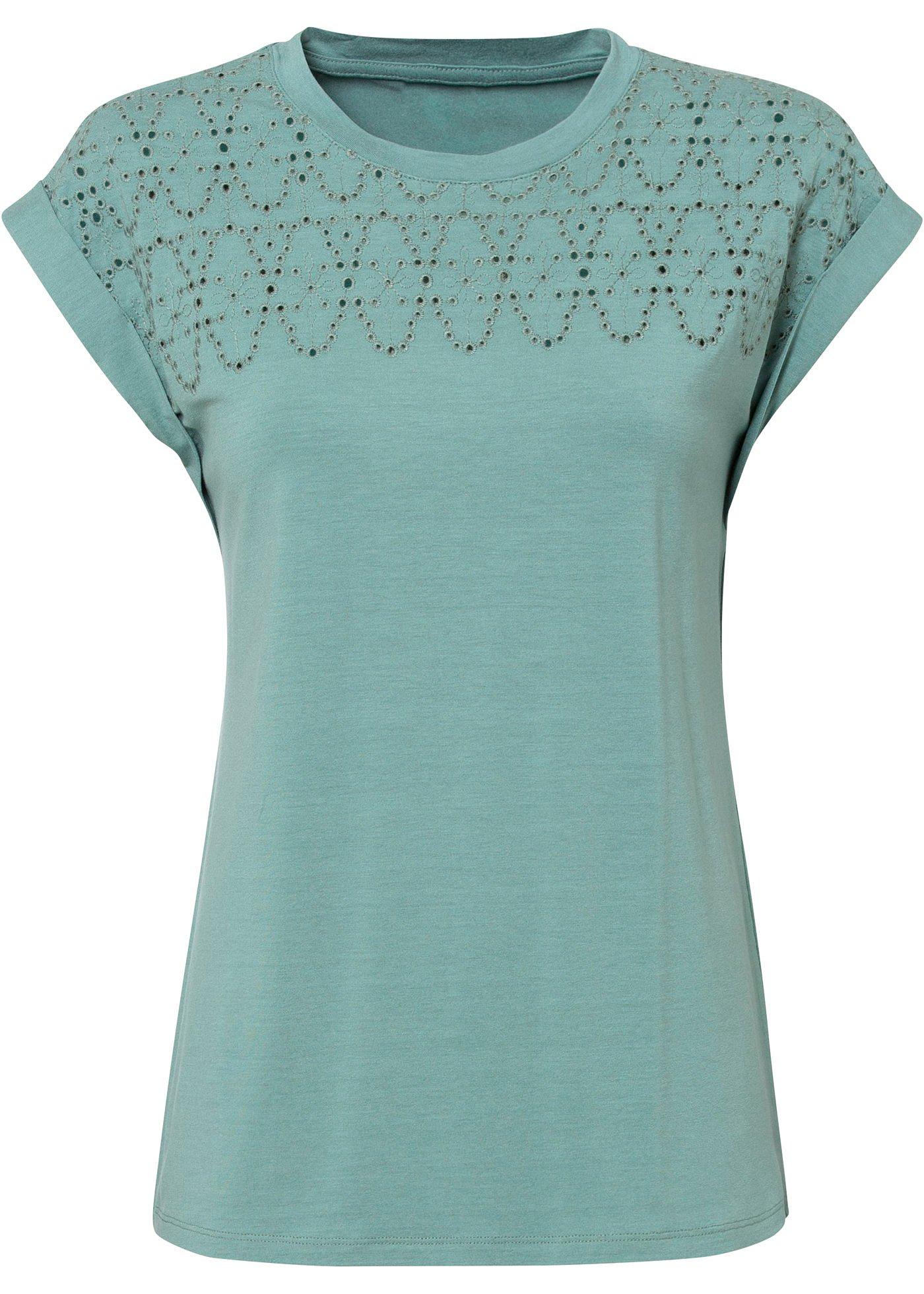 T-shirt à broderie ajourée