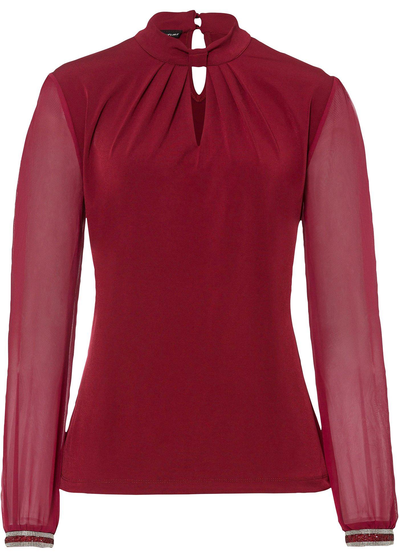 T-shirt blouse avec manches en chiffon