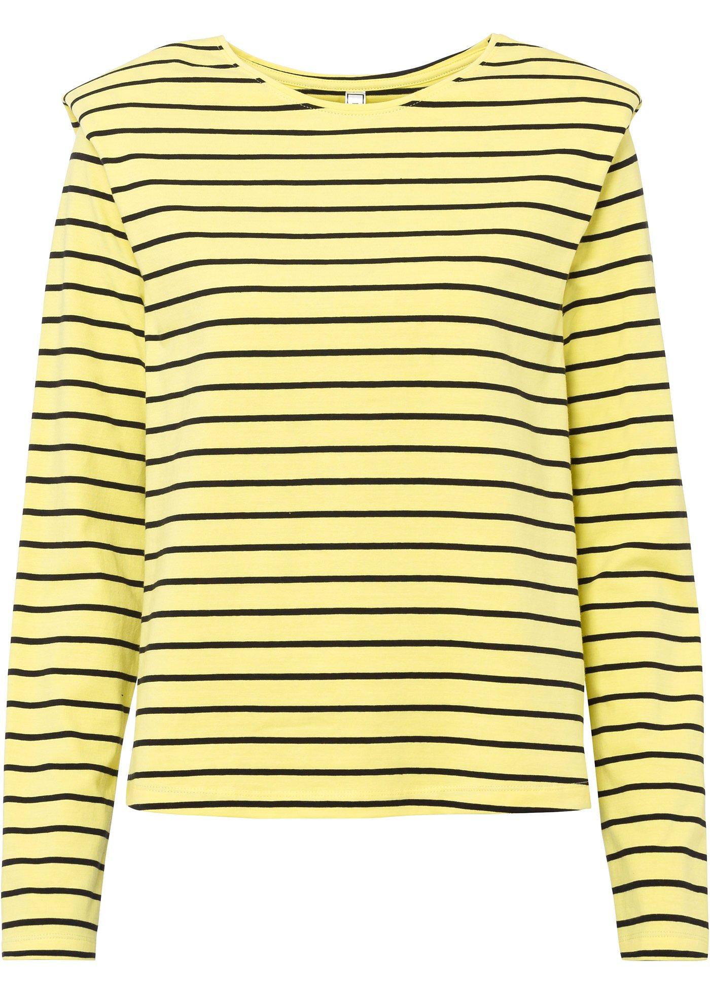 T-shirt manches longues avec épaulettes en coton bio